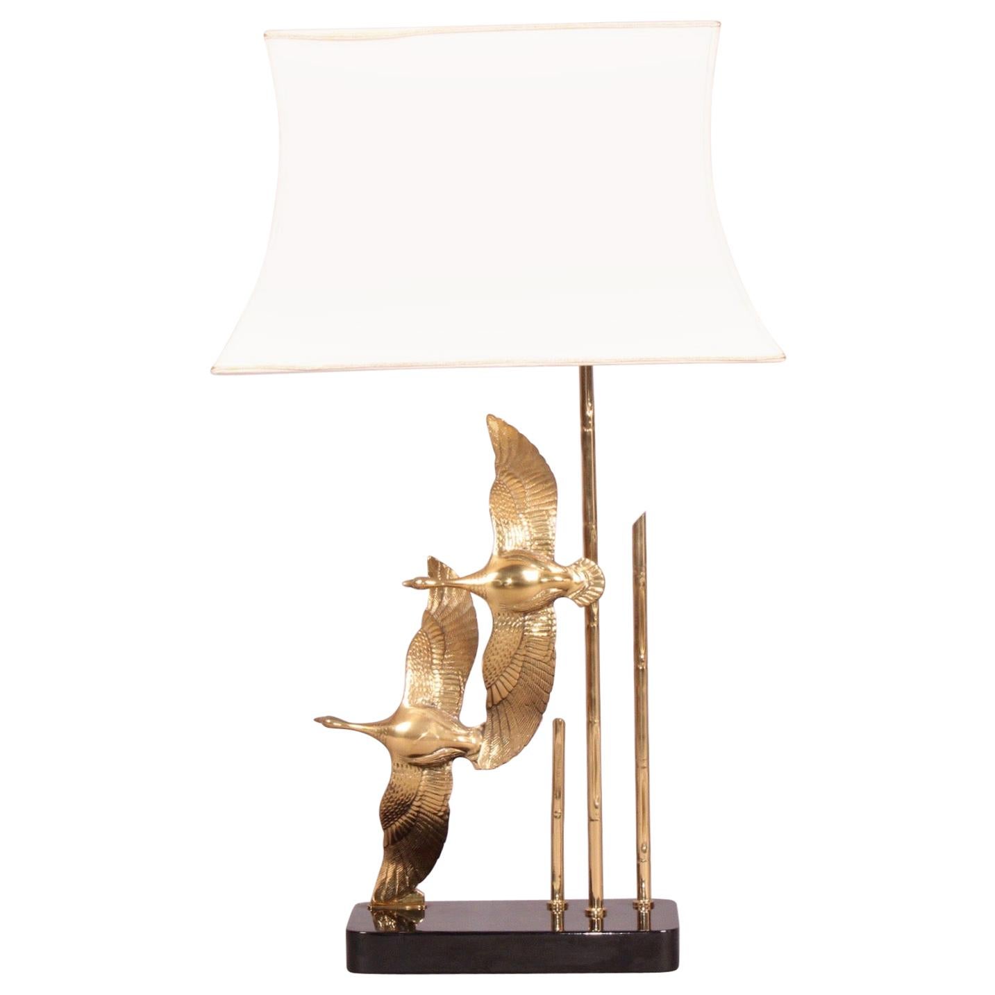 Brass Bird Table Lamp