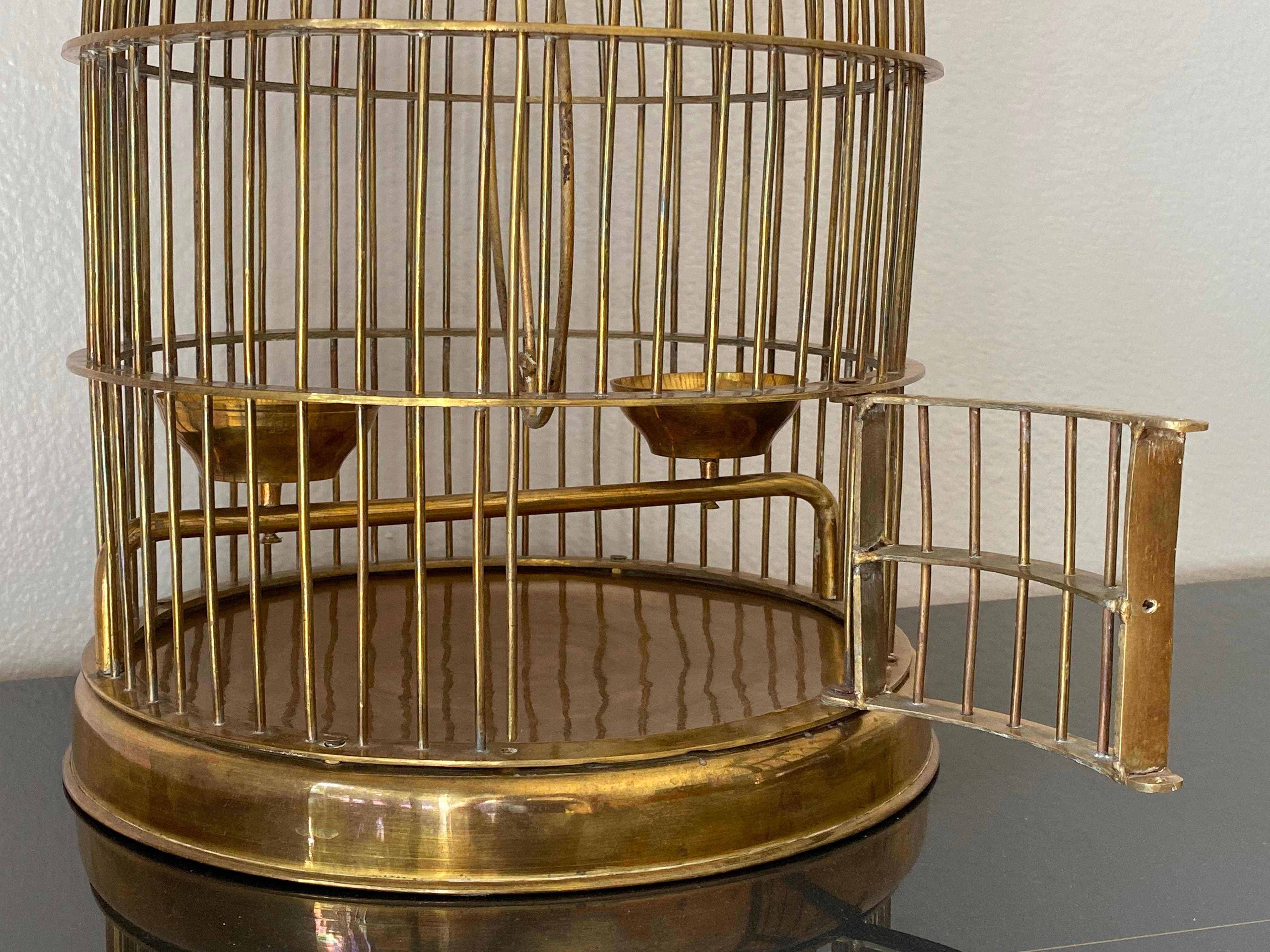 Hollywood Regency Brass Birdcage