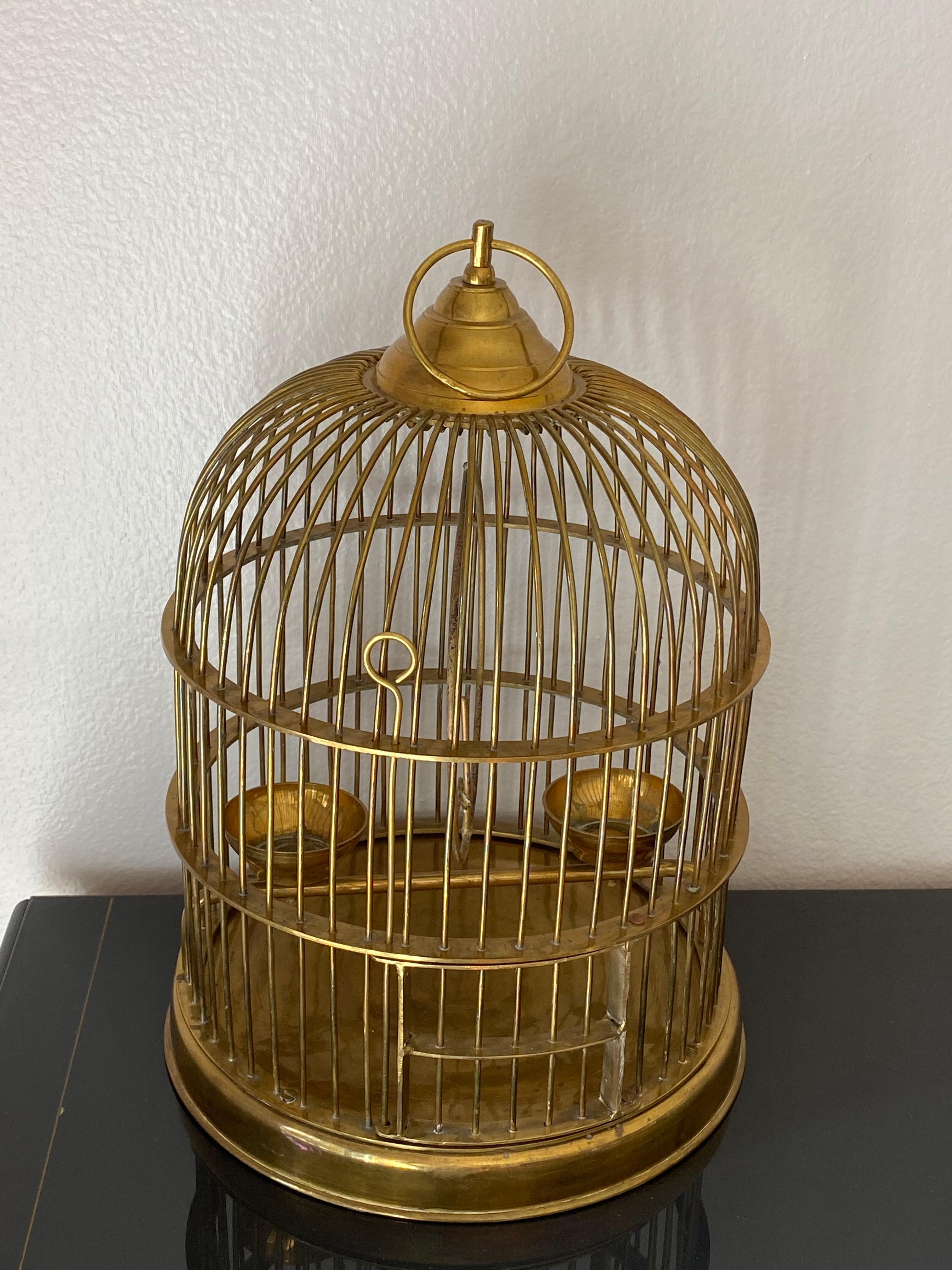 Patinated Brass Birdcage