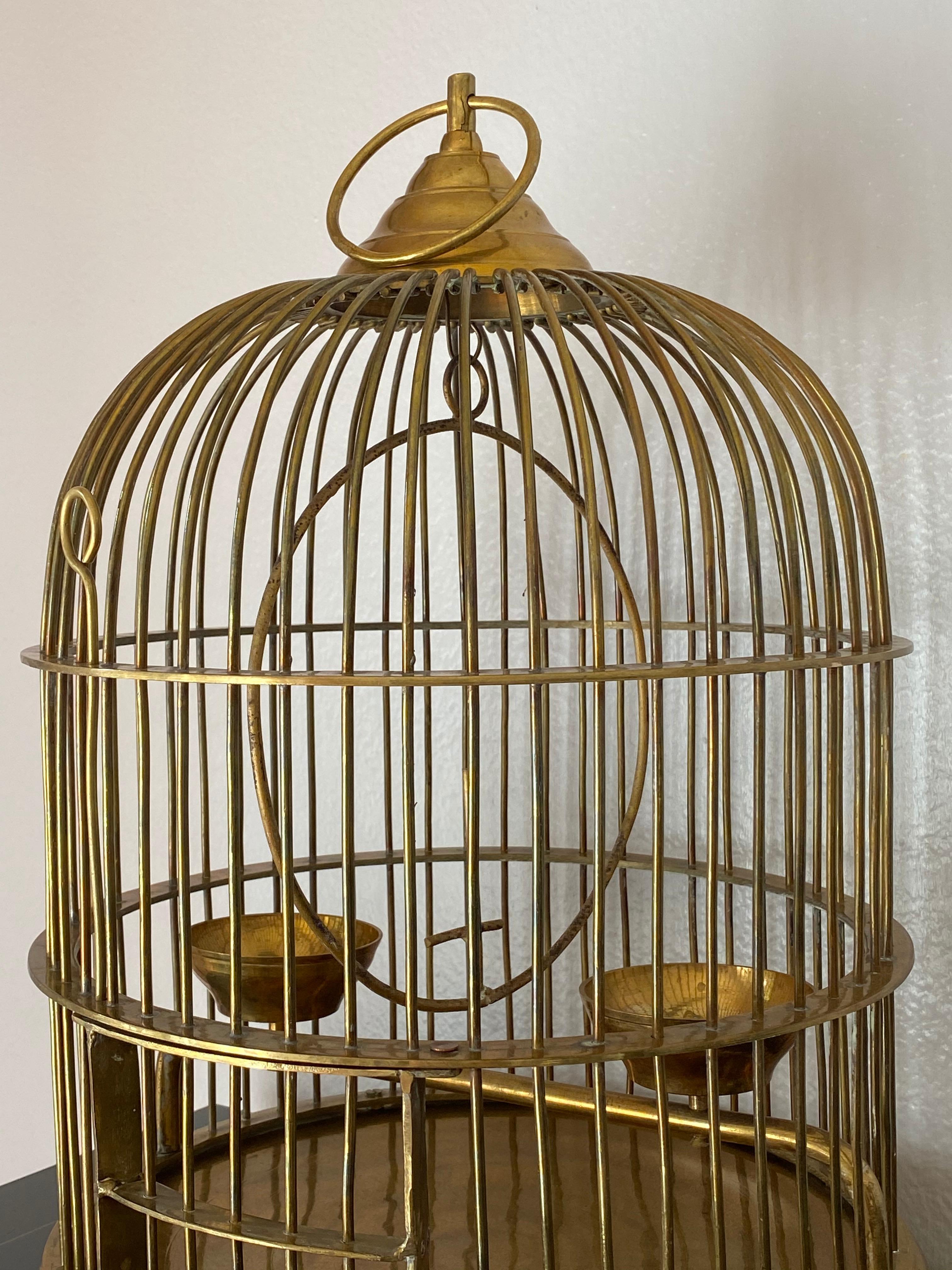 Brass Birdcage In Good Condition In North Hollywood, CA