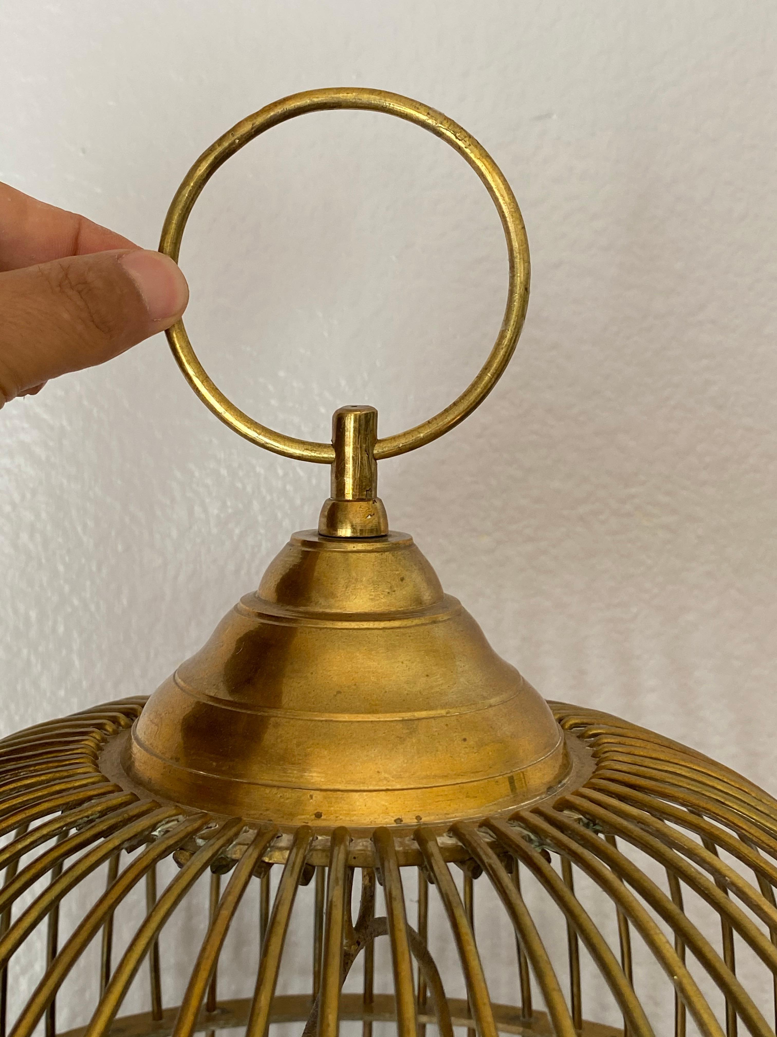 Late 20th Century Brass Birdcage