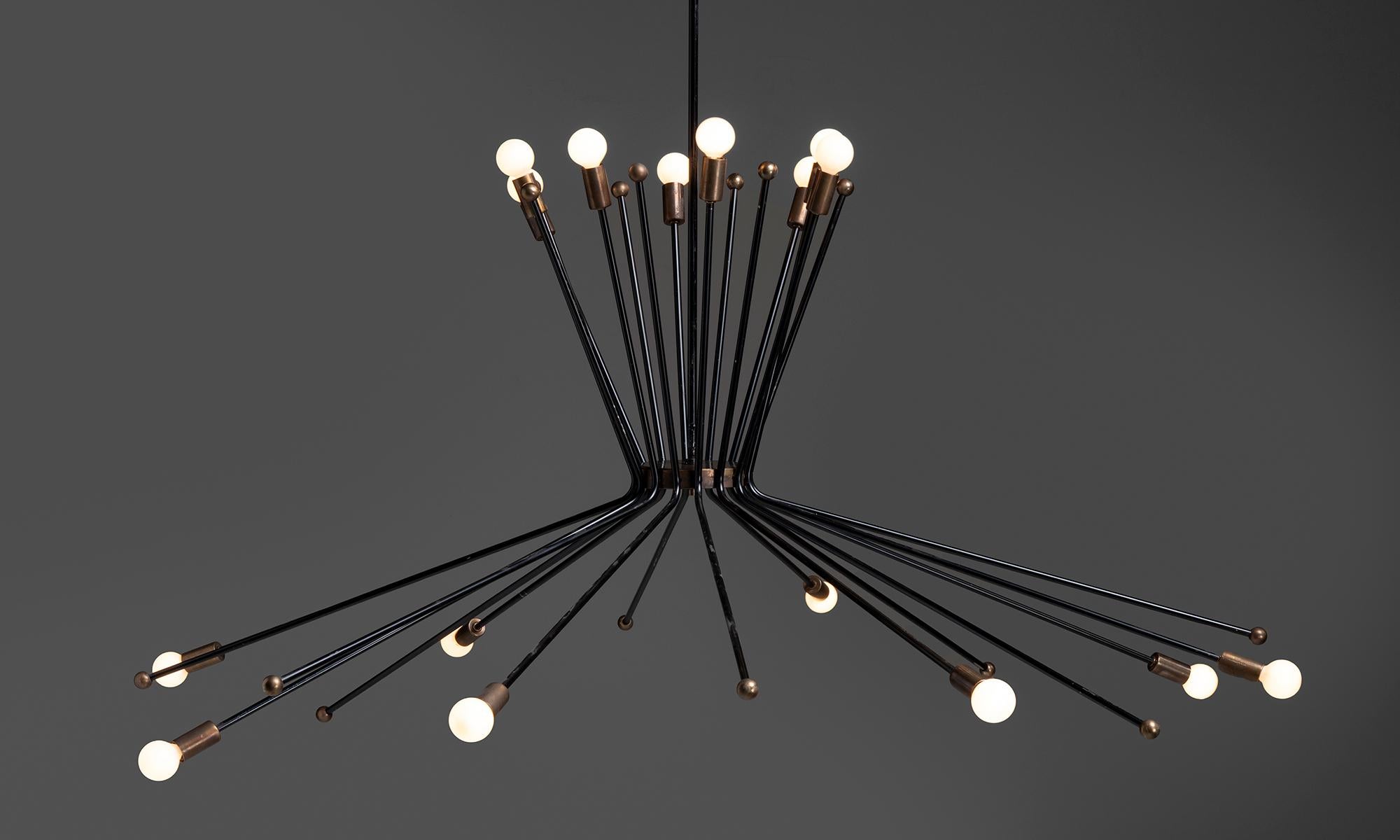 Italy, 1950
With original brass and painted aluminum finish.
60”dia x 93”h
$ 6,800