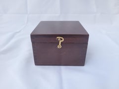 Brass Boat Compass in Varnished Wood Box