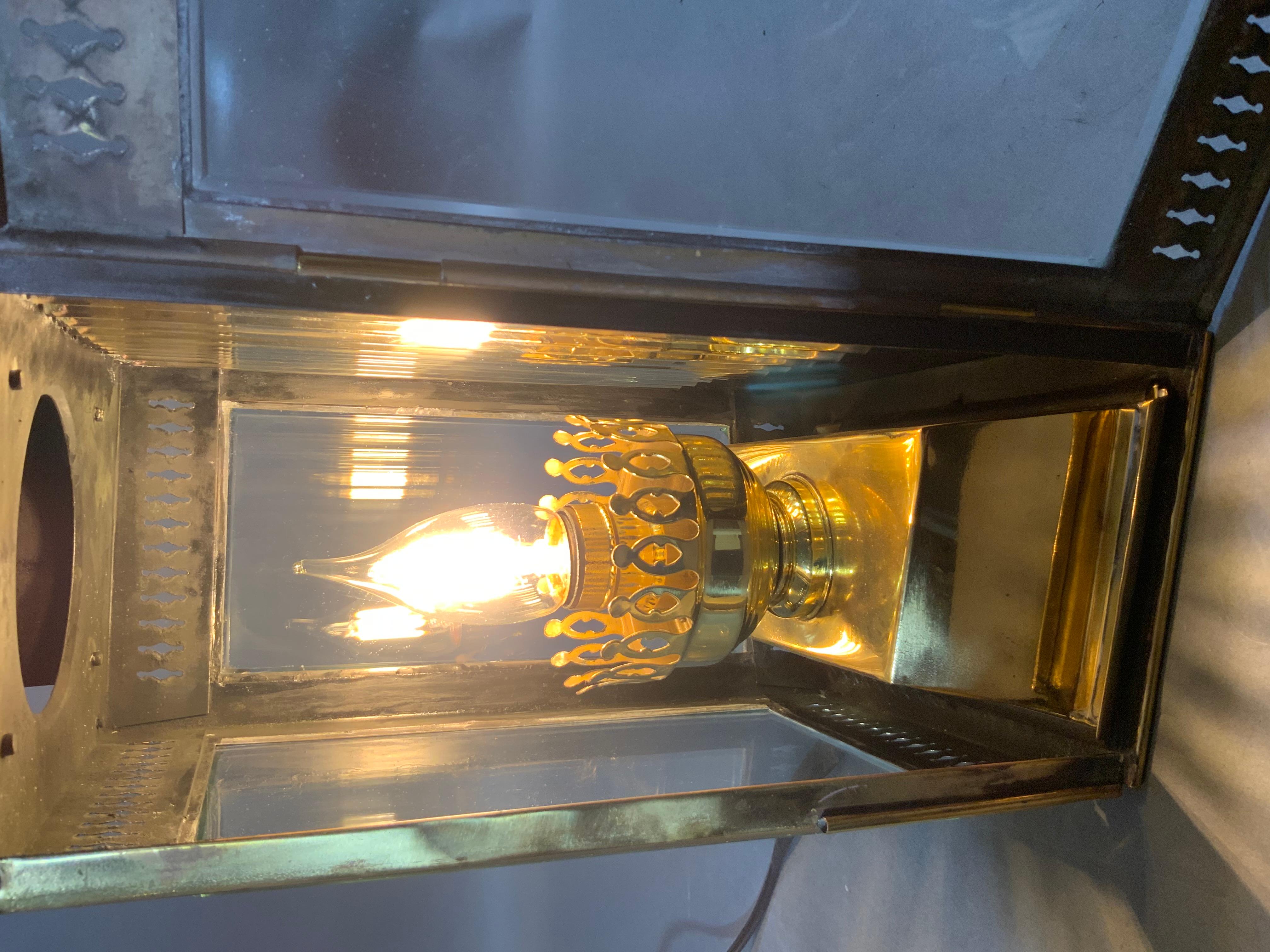 Mid-20th Century Brass Boat Lantern by Davey and Co Limited of London For Sale