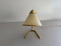 Brass Body Plexiglass Shade Single Table Lamp, 1960s, Germany