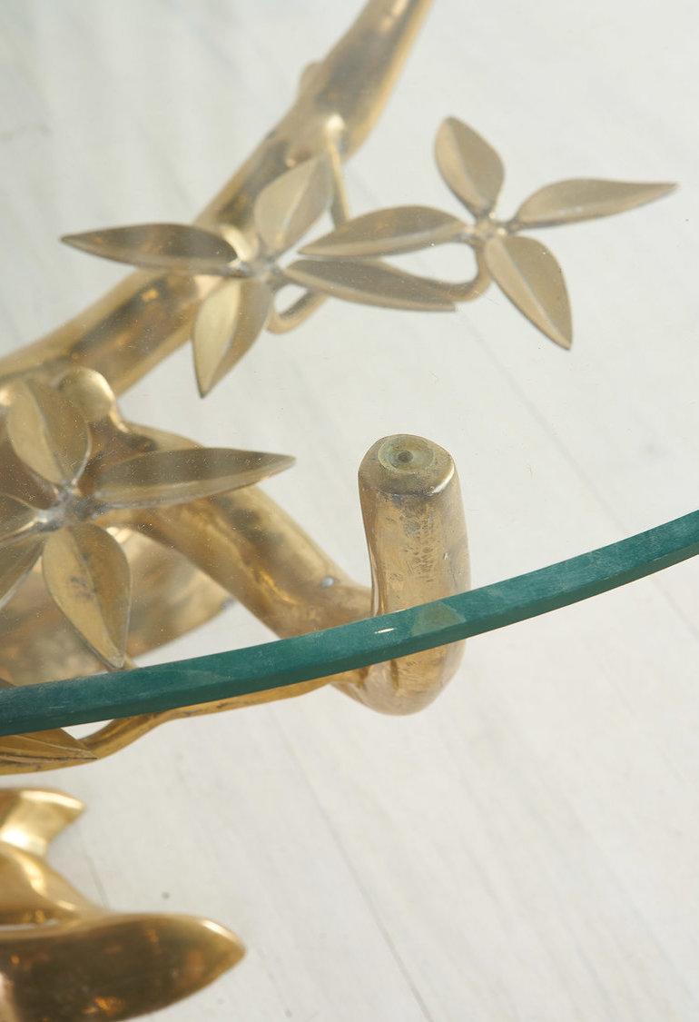 Mid-Century Modern Brass Bonsai Coffee Table by Willy Daro, Belgium 1970's