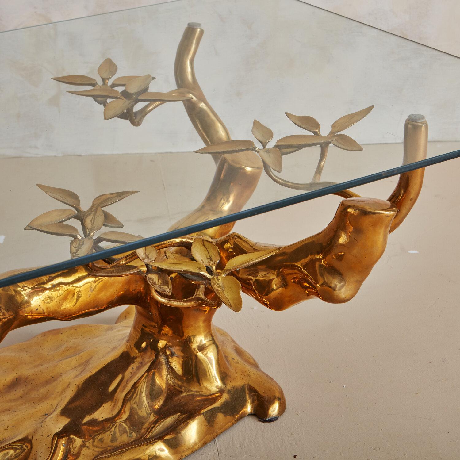 Brass Bonsai Coffee Table by Willy Daro, Belgium 1970's 1