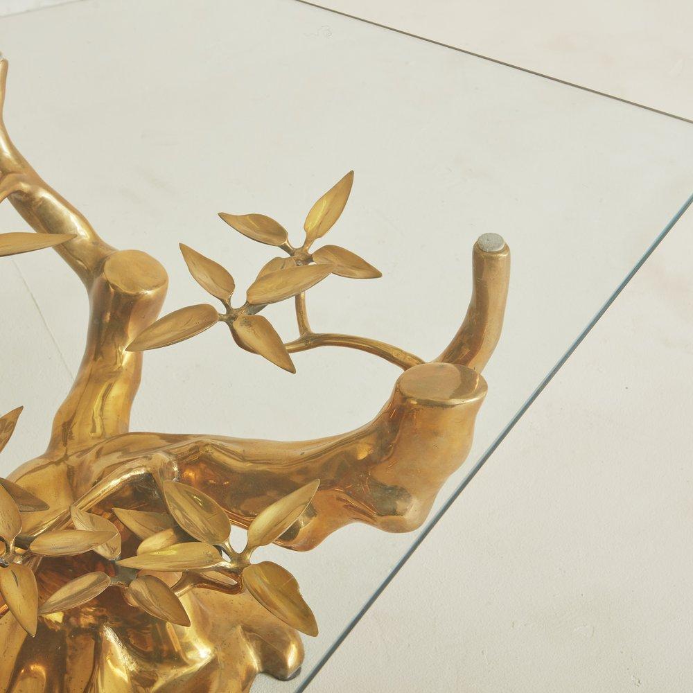 Brass Bonsai Coffee Table by Willy Daro, Belgium, 1970s 3