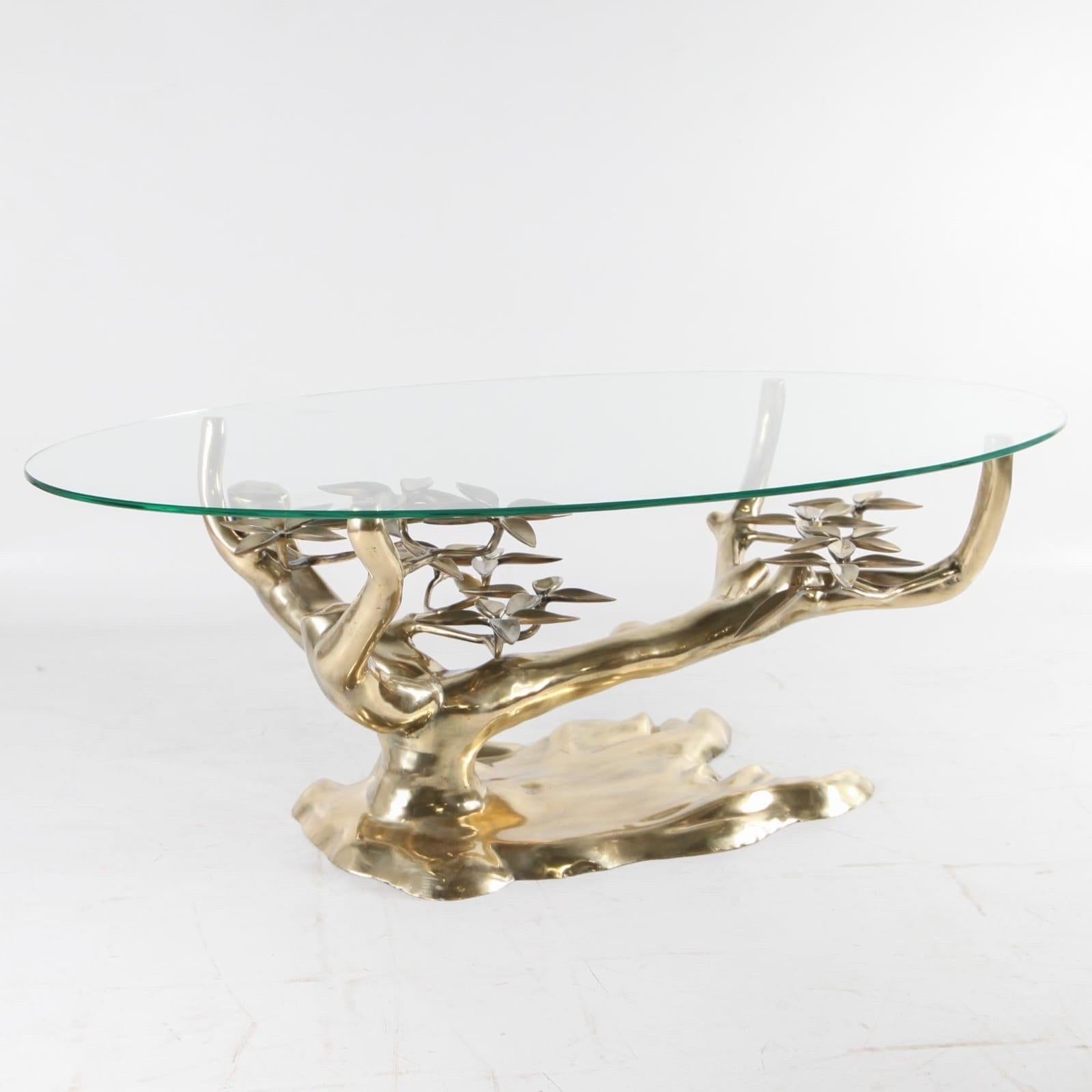 Brass « bonsaï » coffee table For Sale 6