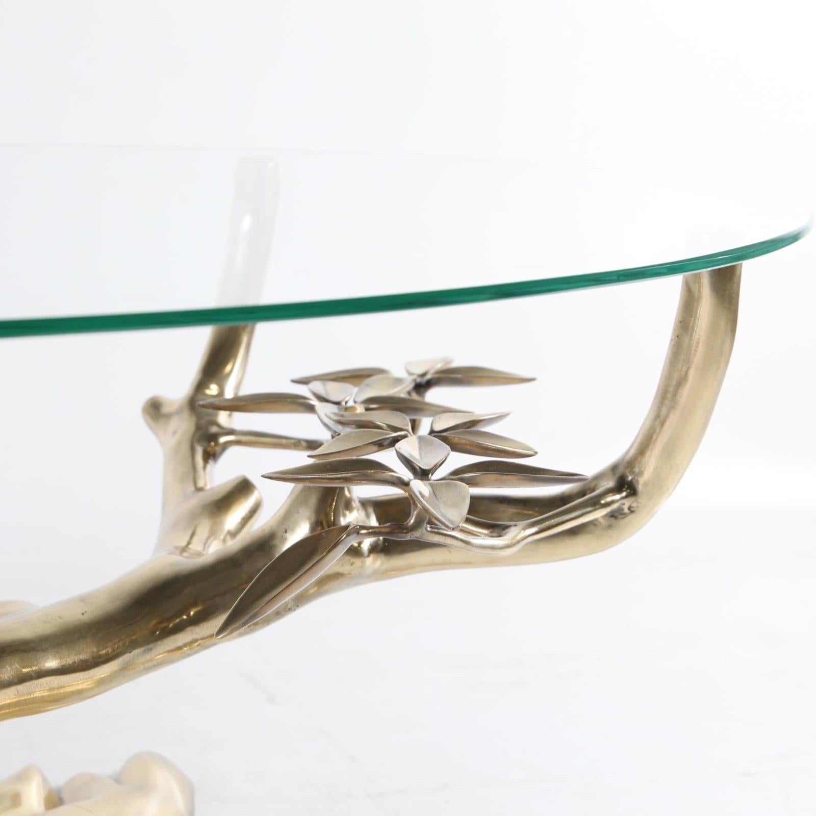 Brass « bonsaï » coffee table For Sale 4