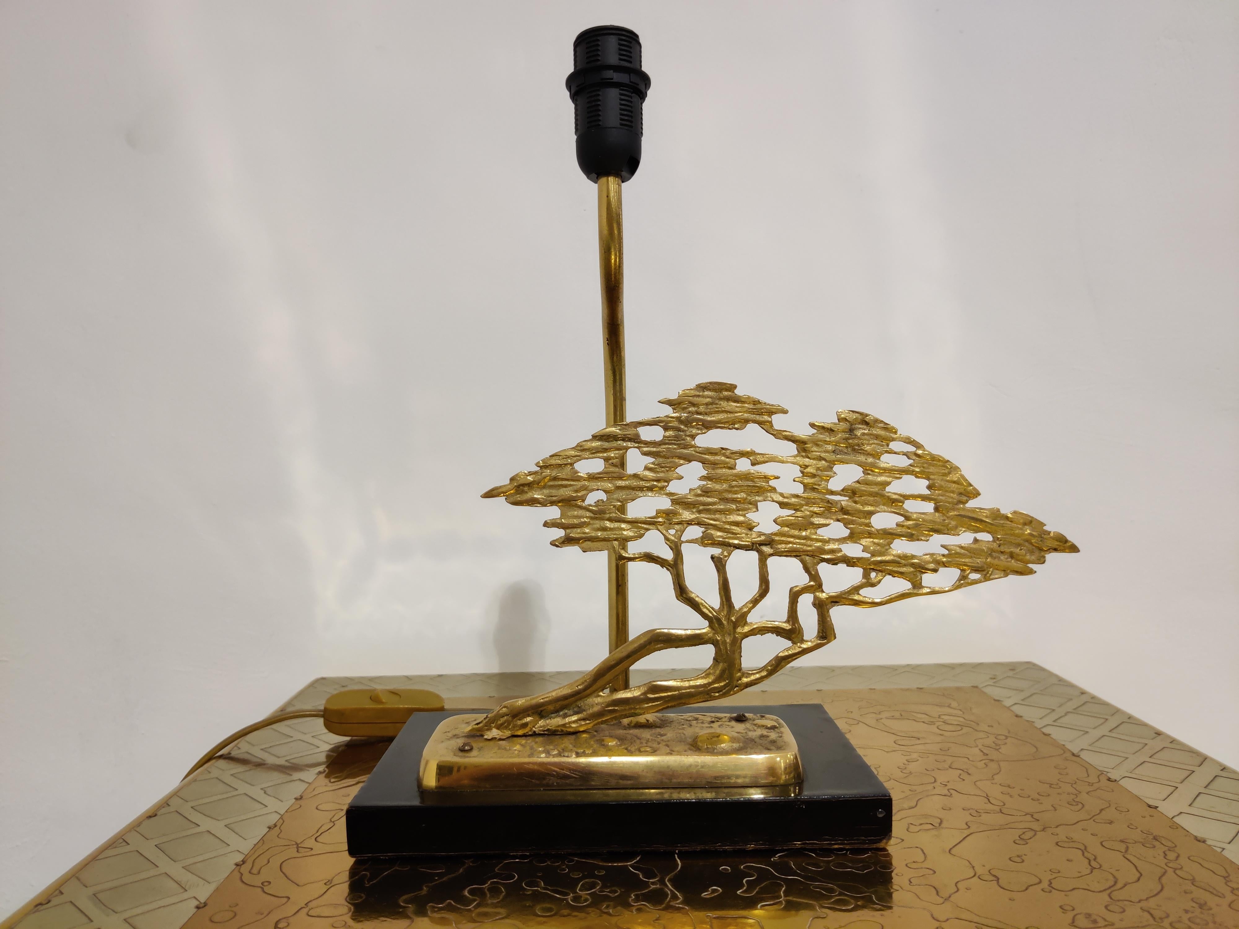 Brass Bonsai Table Lamp, 1970s 2