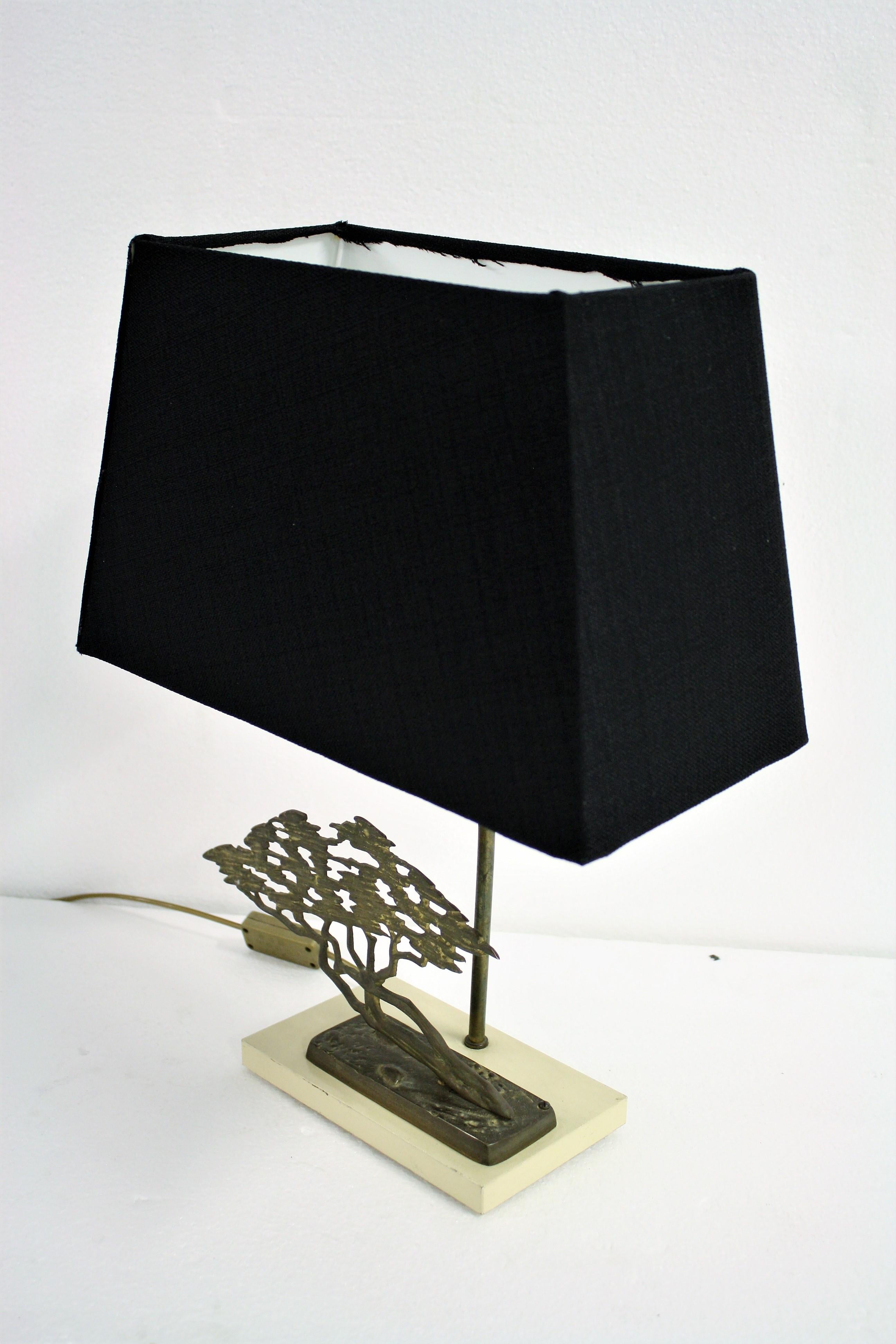 Belgian Brass Bonsai Table Lamp by Willy Daro, 1970s
