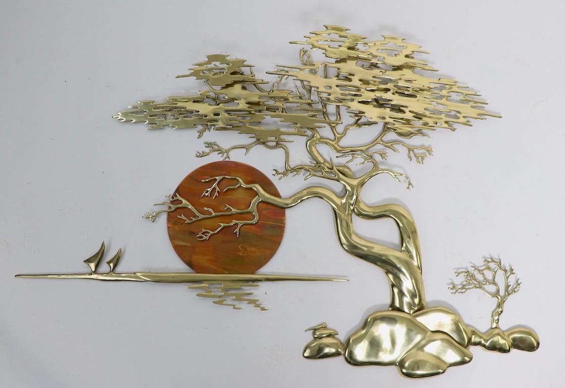 Brass Bonsai Tree Sculpture by Bijan, 1985 1