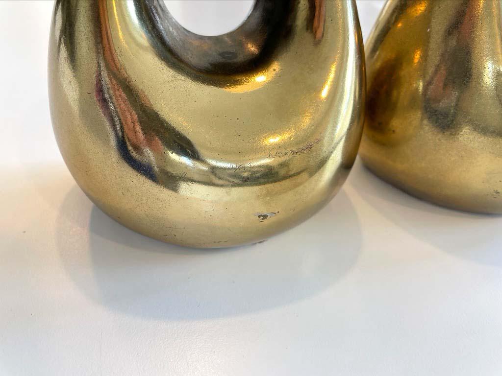 20th Century Brass Bookends by Ben Seibel for Jenfred Ware For Sale