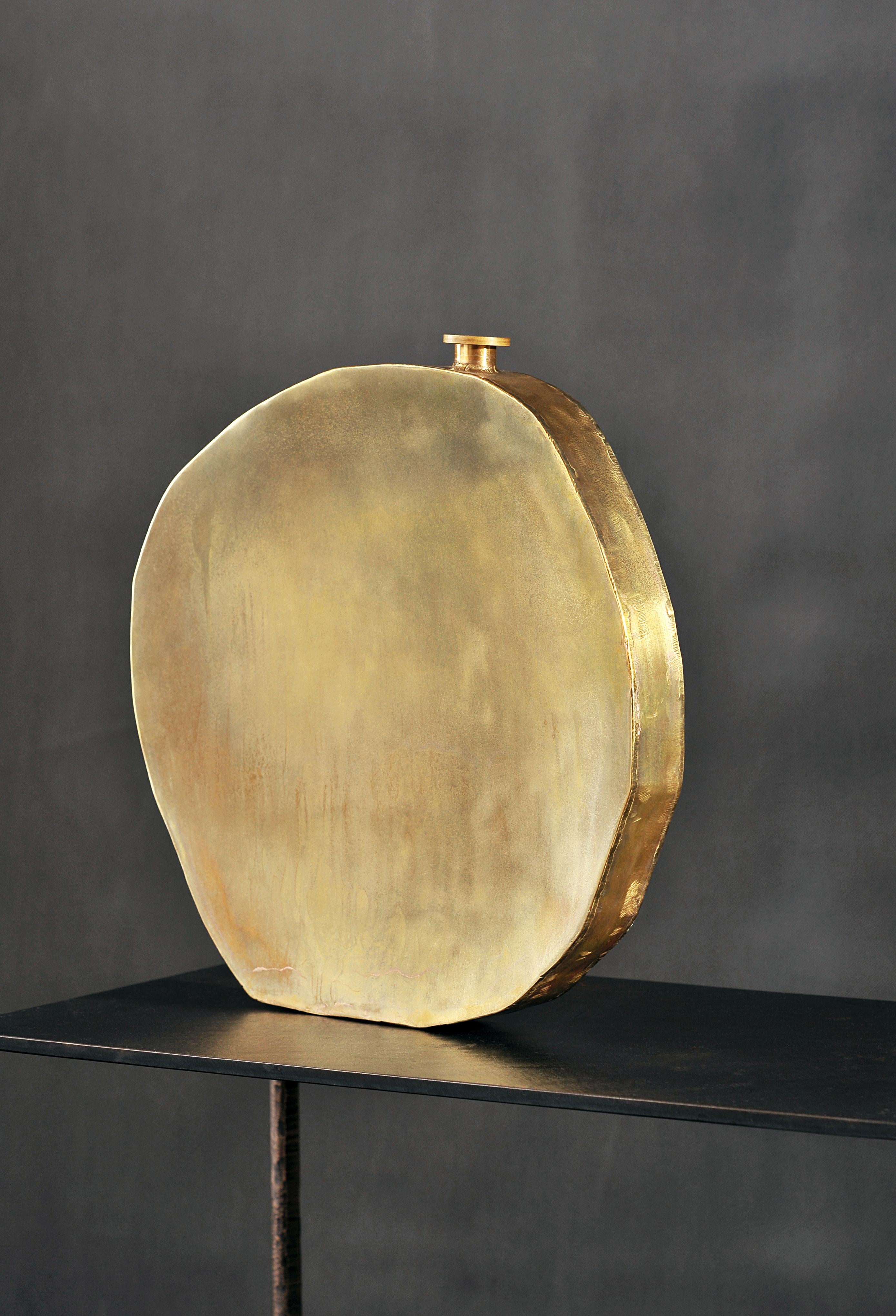 Modern Brass Bottle by Lukasz Friedrich For Sale