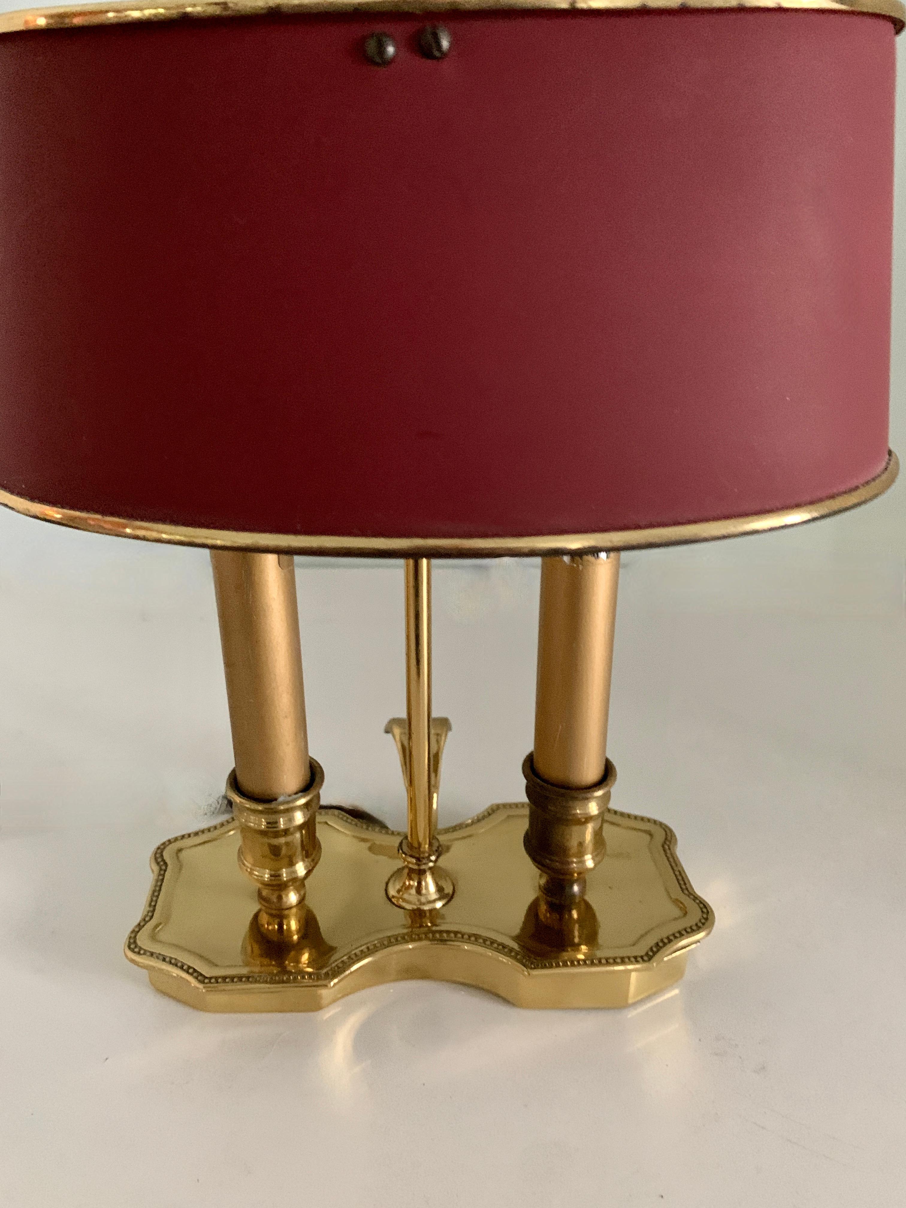 Brass Bouillotte Table Desk Lamp 1