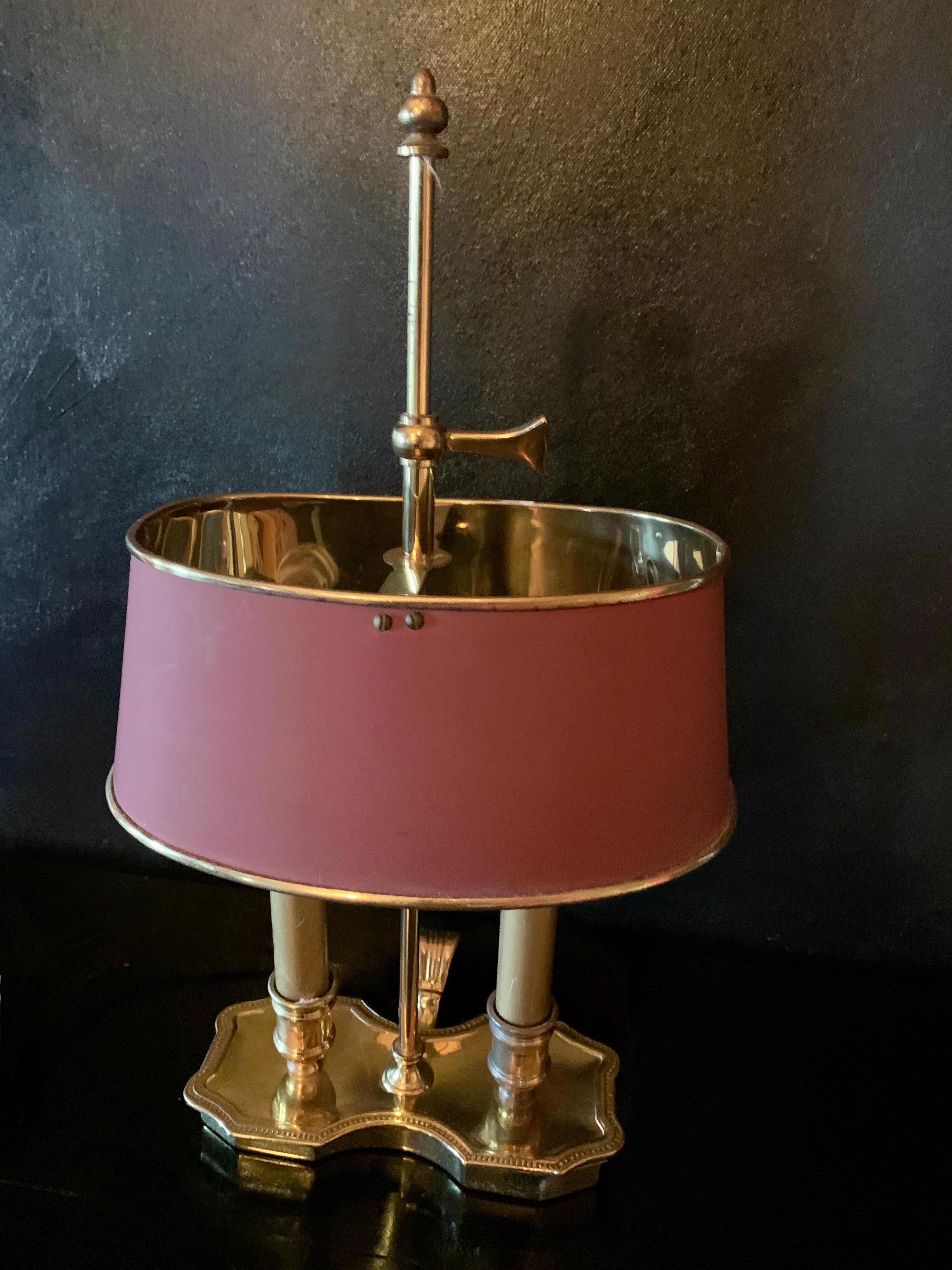 Brass Bouillotte Table Desk Lamp 2