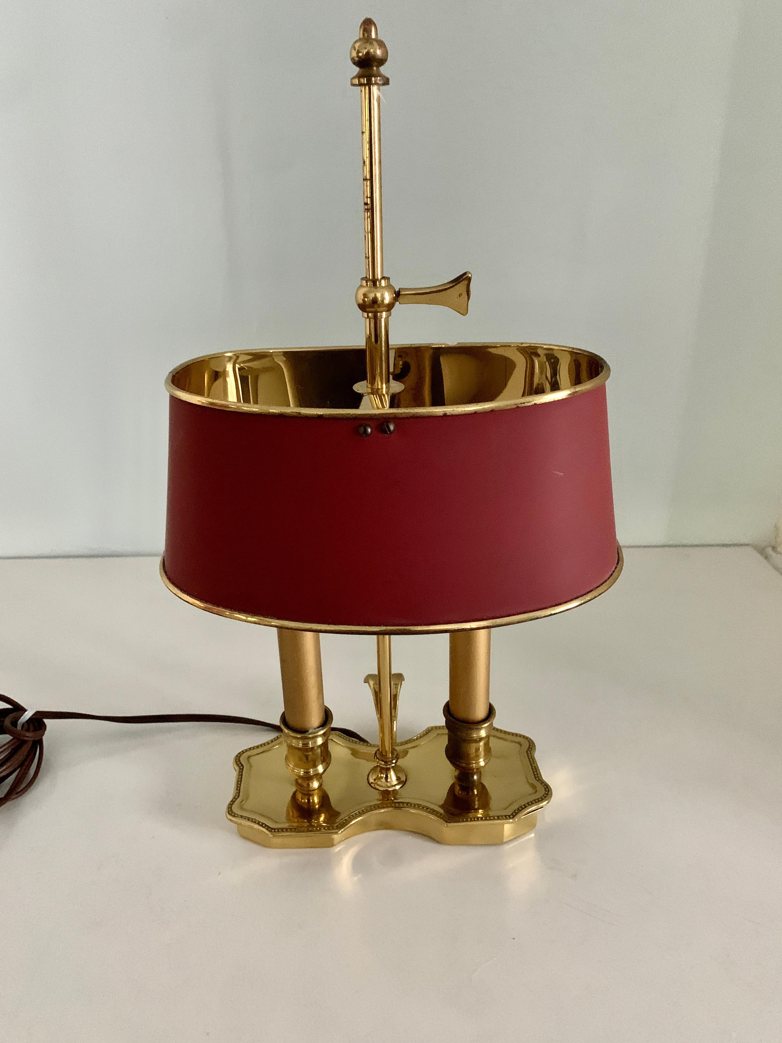 Brass Bouillotte Table Desk Lamp 3
