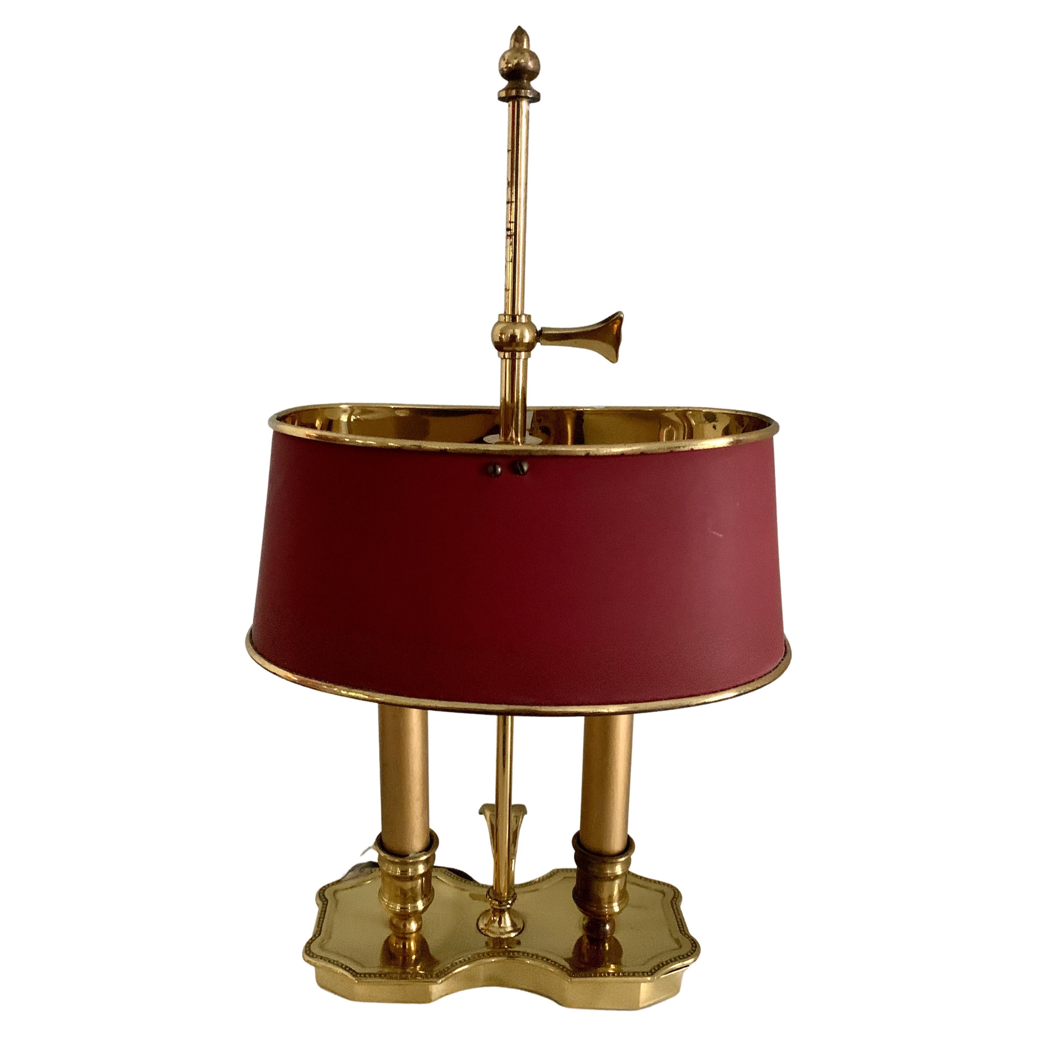 Brass Bouillotte Table Desk Lamp