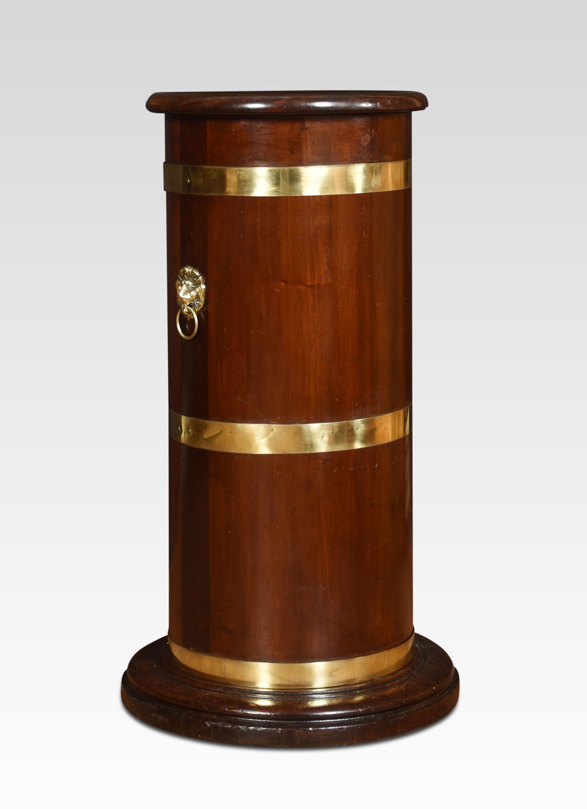 20th Century Brass Bound Barrel Stick Stand