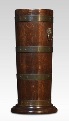 Brass bound barrel stick stand