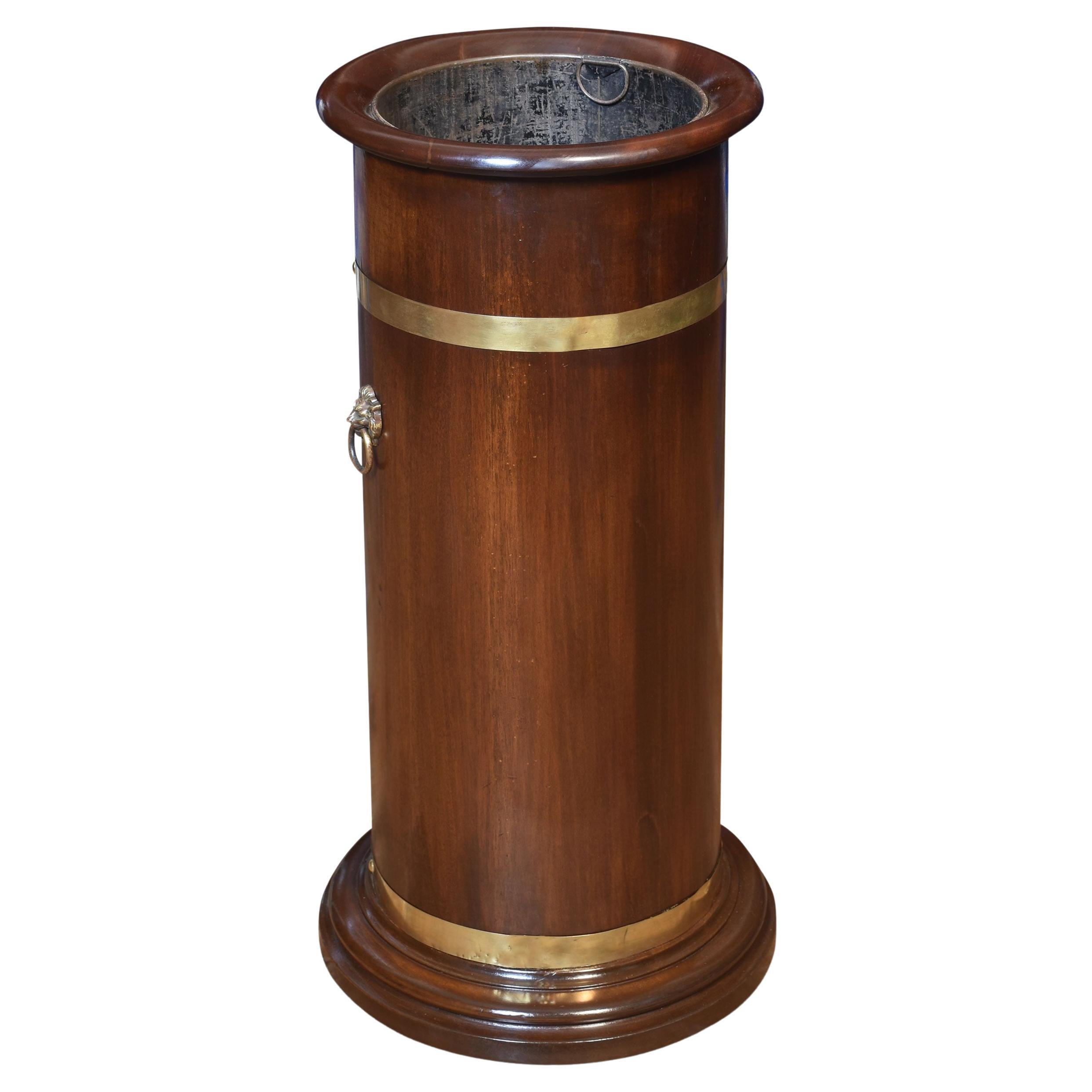 Brass bound barrel stick stand