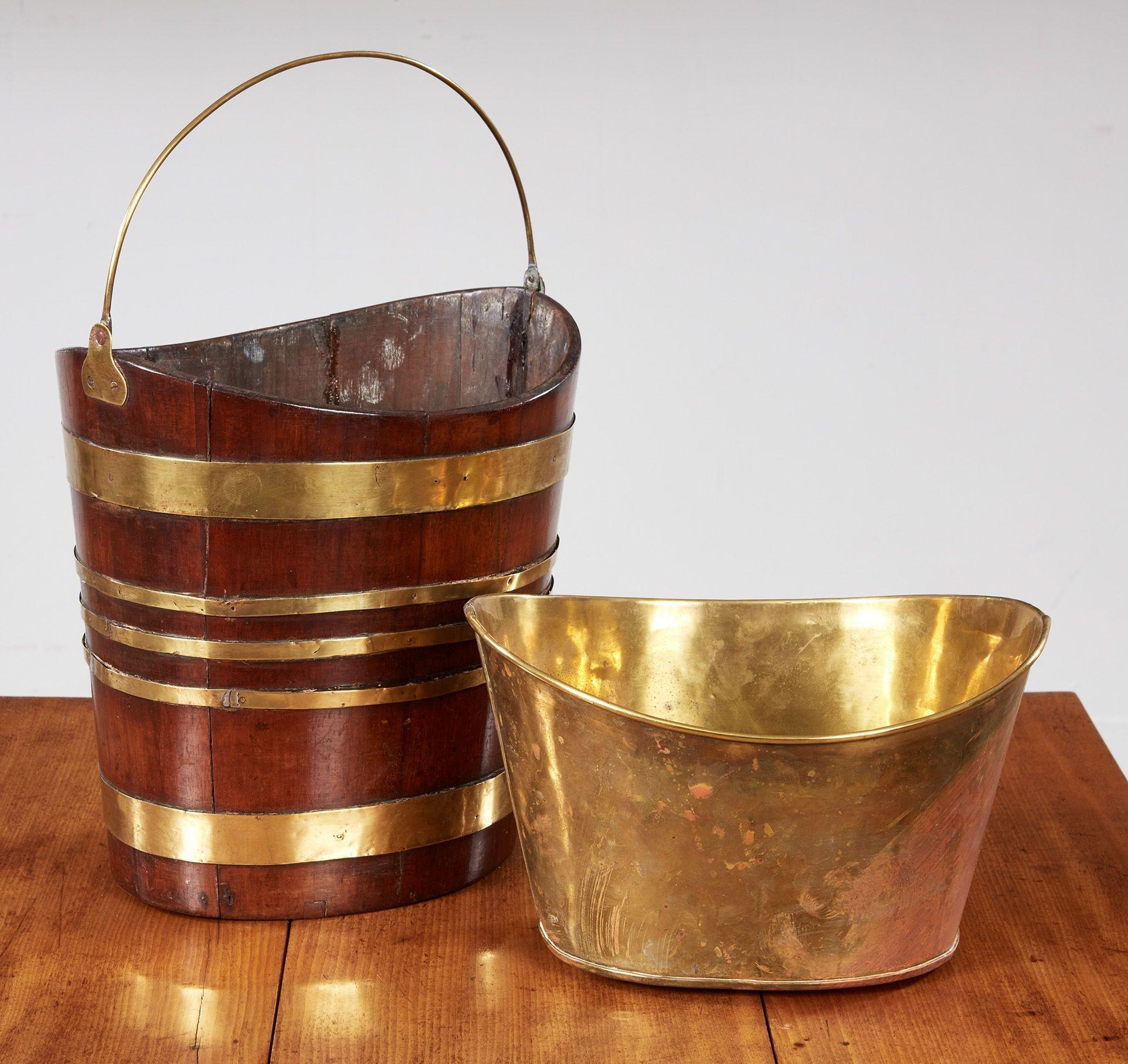 Brass Bound Boat Shaped Bucket For Sale 6