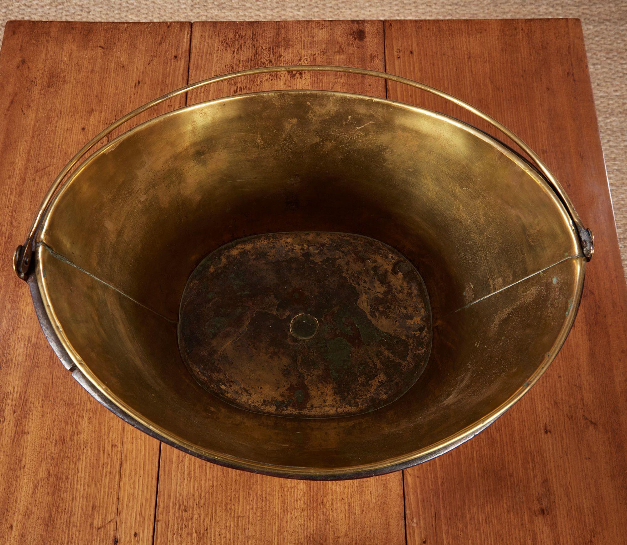 Brass Bound Boat Shaped Bucket For Sale 7