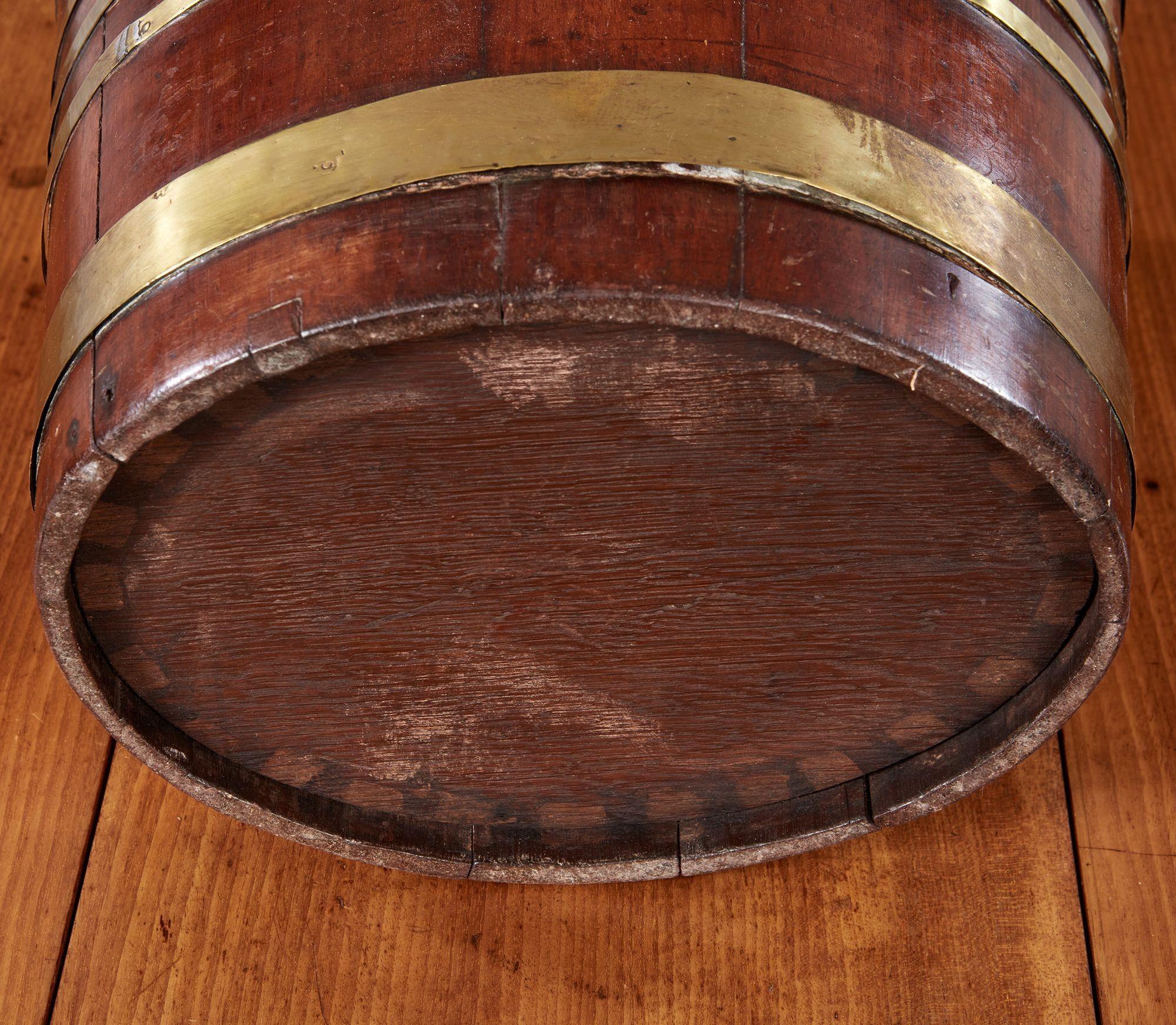 Brass Bound Boat Shaped Bucket For Sale 8