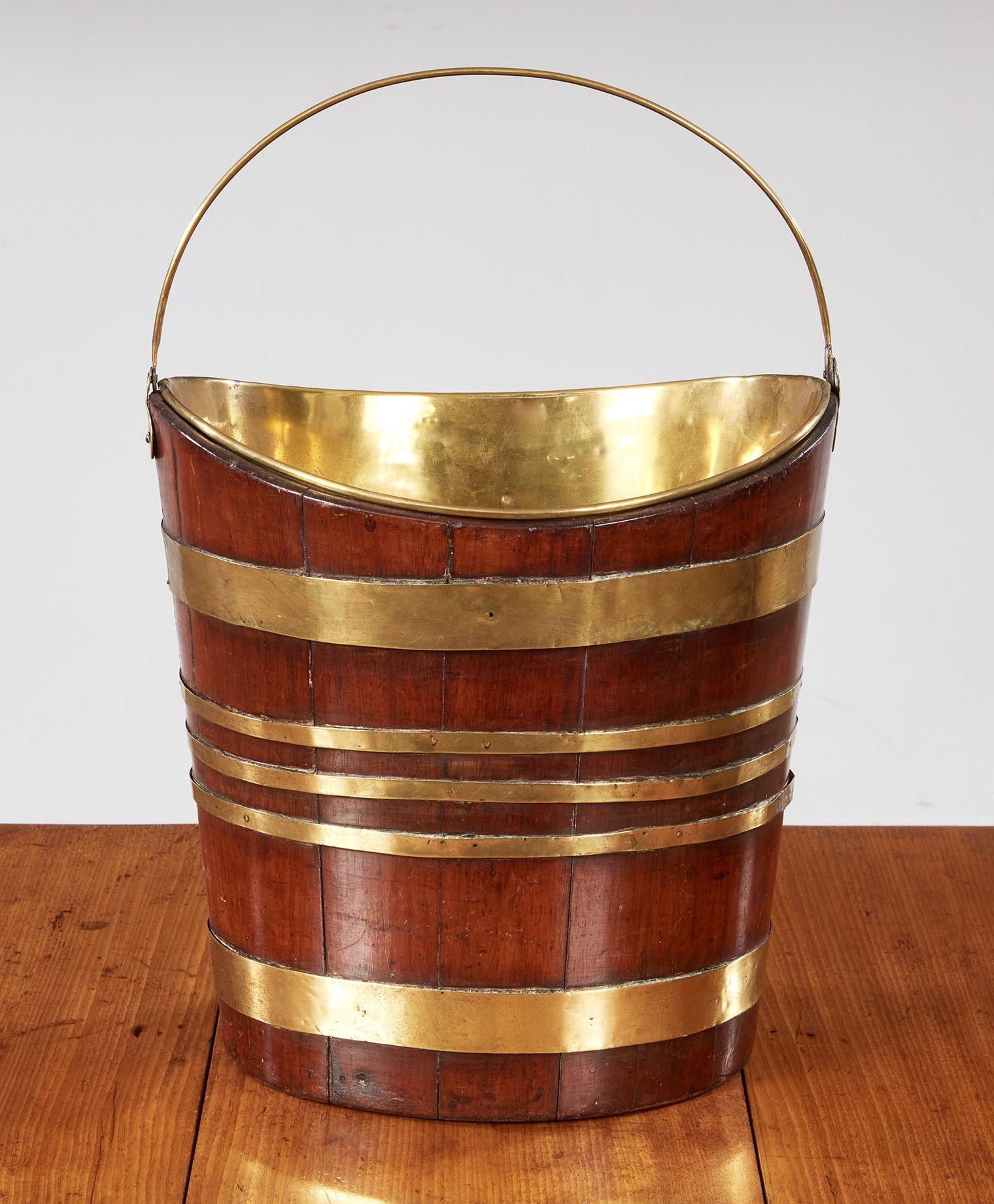 Brass Bound Boat Shaped Bucket For Sale 1