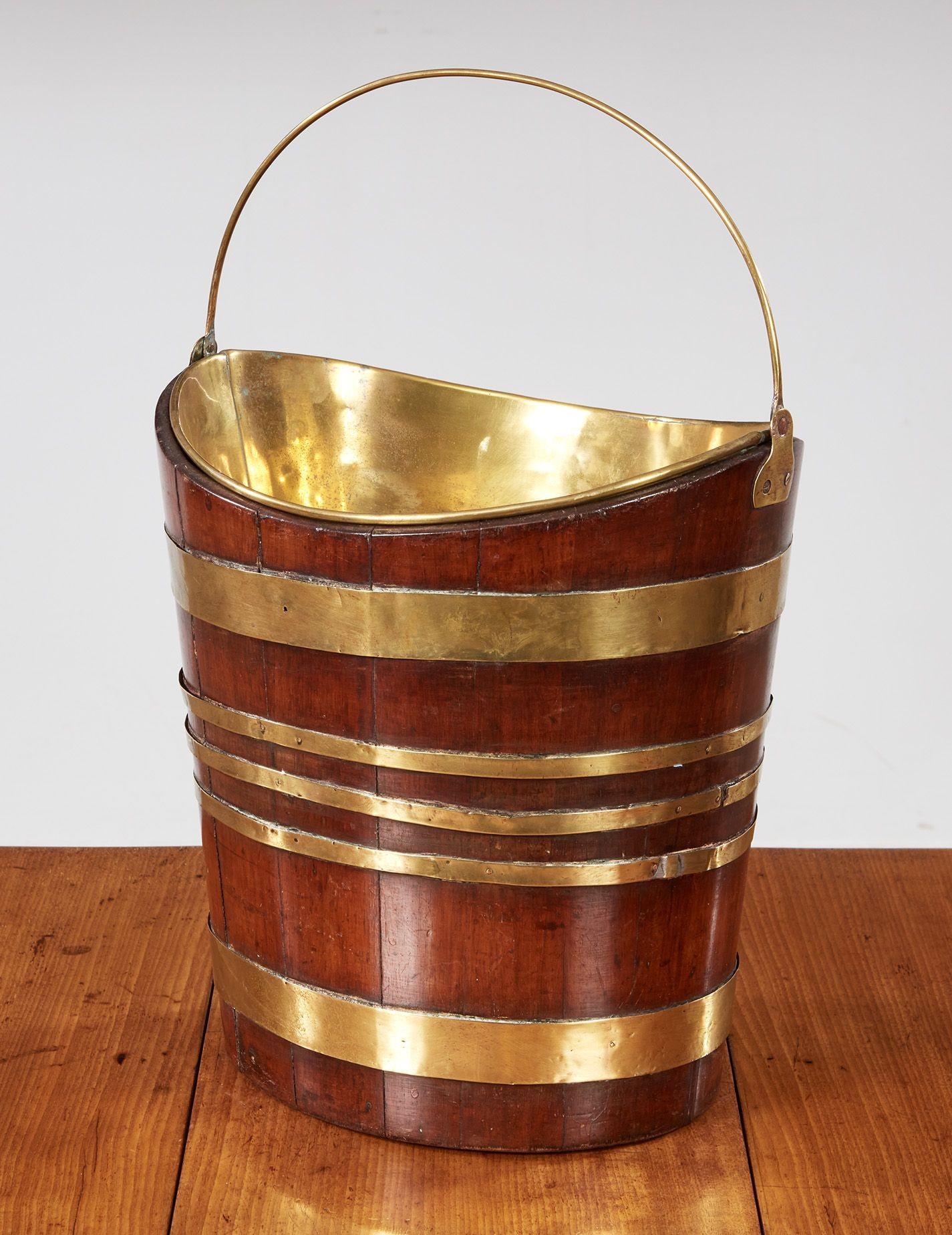 Brass Bound Boat Shaped Bucket For Sale 2
