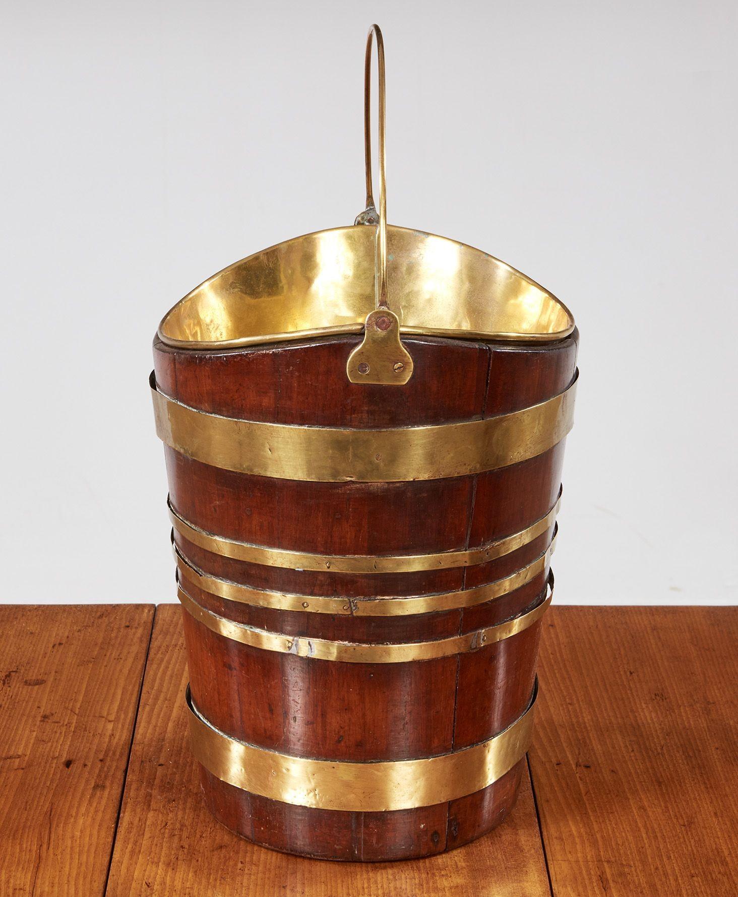 Brass Bound Boat Shaped Bucket For Sale 3