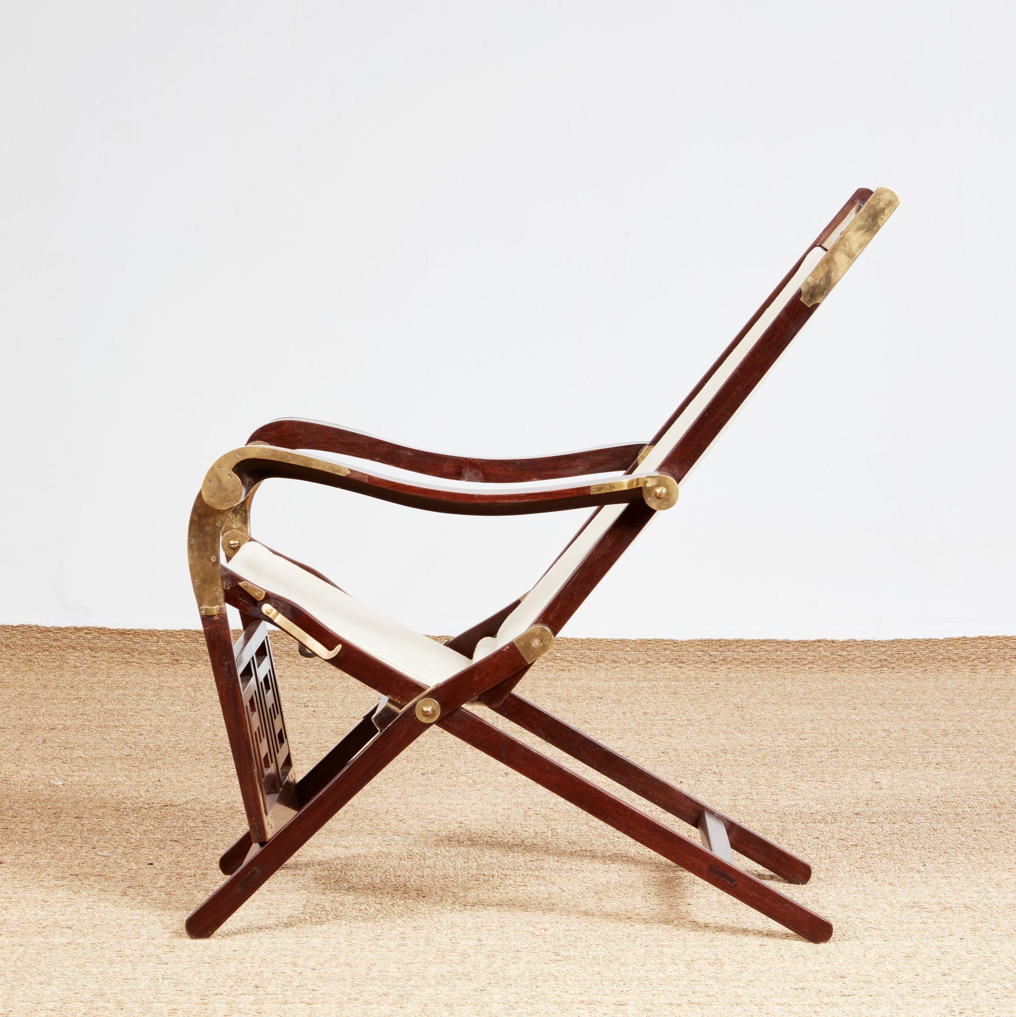 Silla de Campaña/Cubierta de Latón siglo XIX en venta