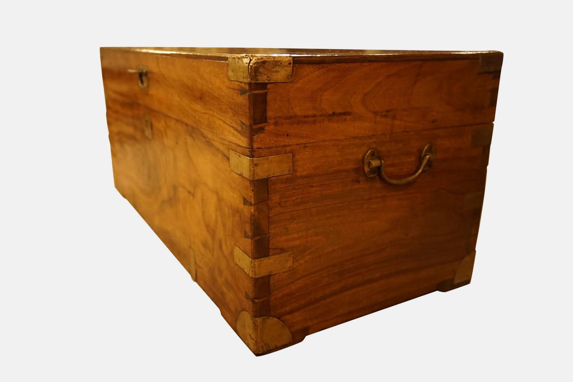 Brass Bound Camphor Wood Trunk 1