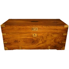 Antique Brass Bound Camphor Wood Trunk