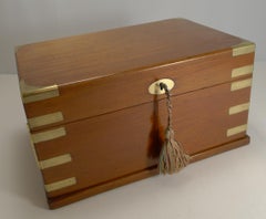 Brass Bound Mahogany Games Box / Compendium, circa 1890-1900
