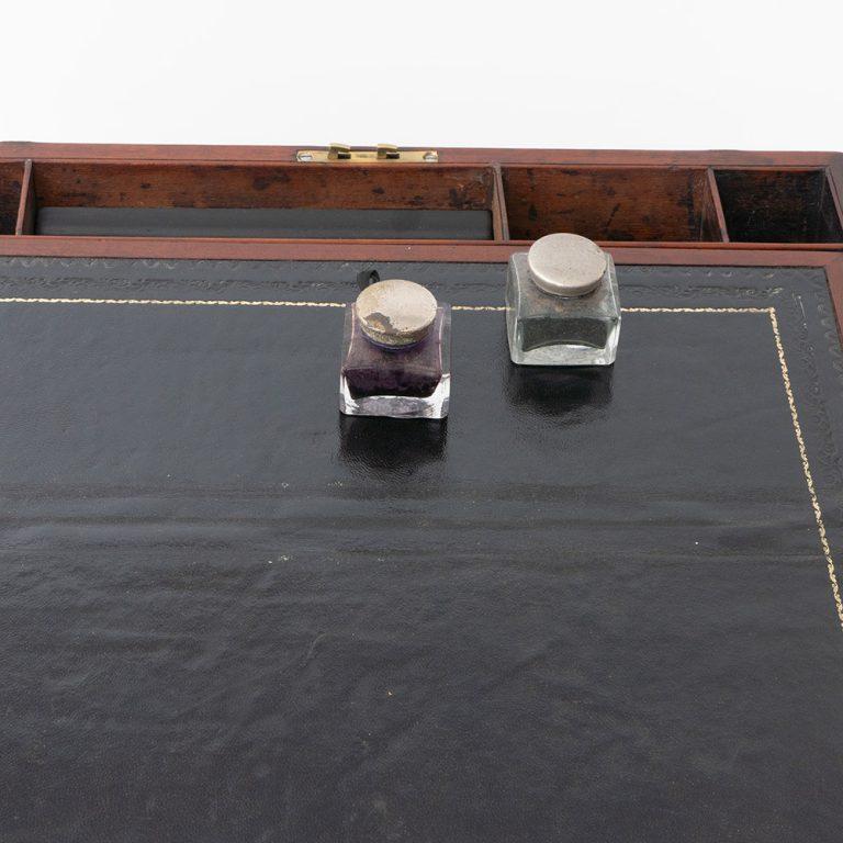 Wood Brass Bound Writing Slope from the Mid 19th Century For Sale