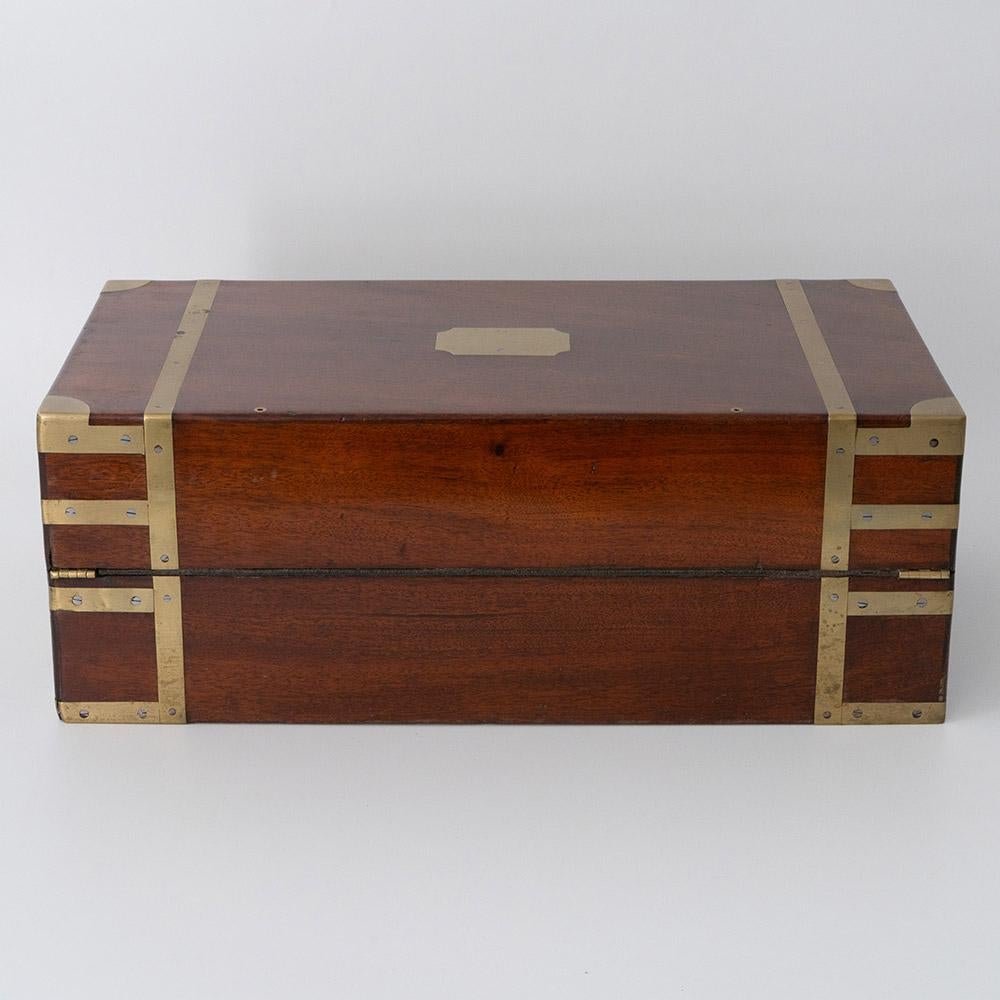 Brass Bound Writing Slope from the Mid 19th Century For Sale 2