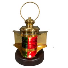 Brass Bow Boat Lantern by Perko of Brooklyn New York