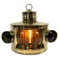 Vintage Brass Bow Lantern by British Maker Seahorse