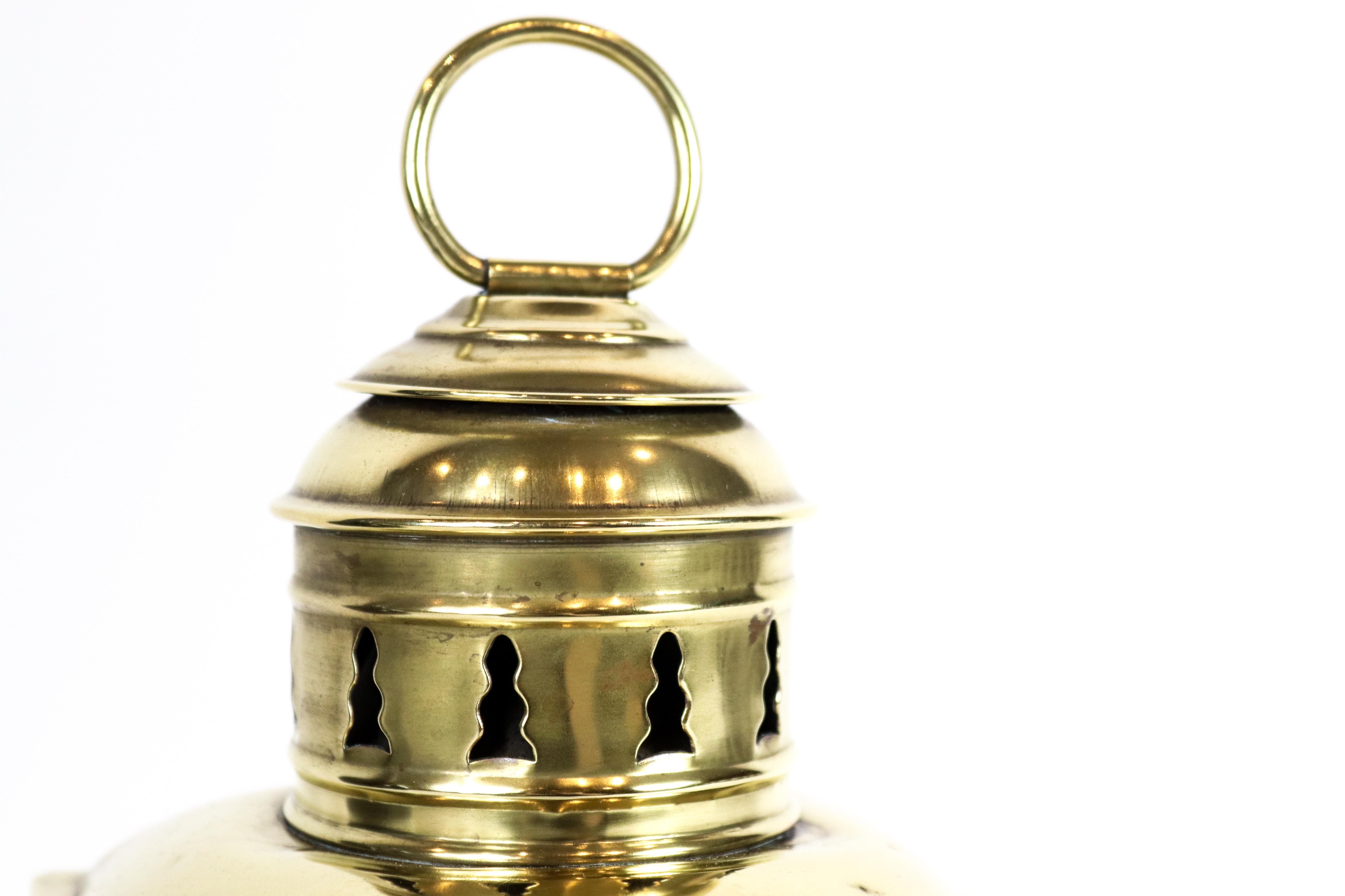 19th Century Brass Bow Lantern For Sale