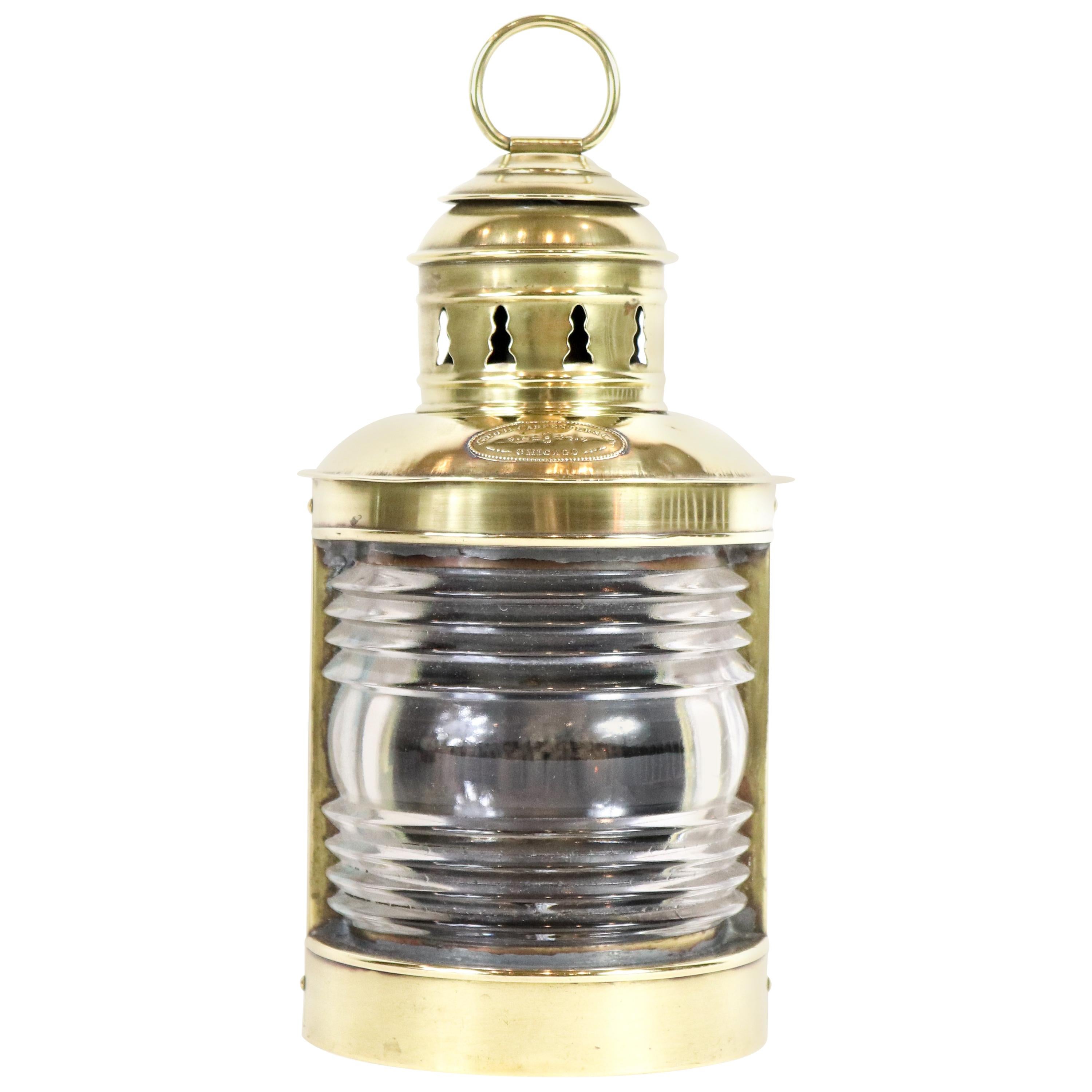 Brass Bow Lantern For Sale