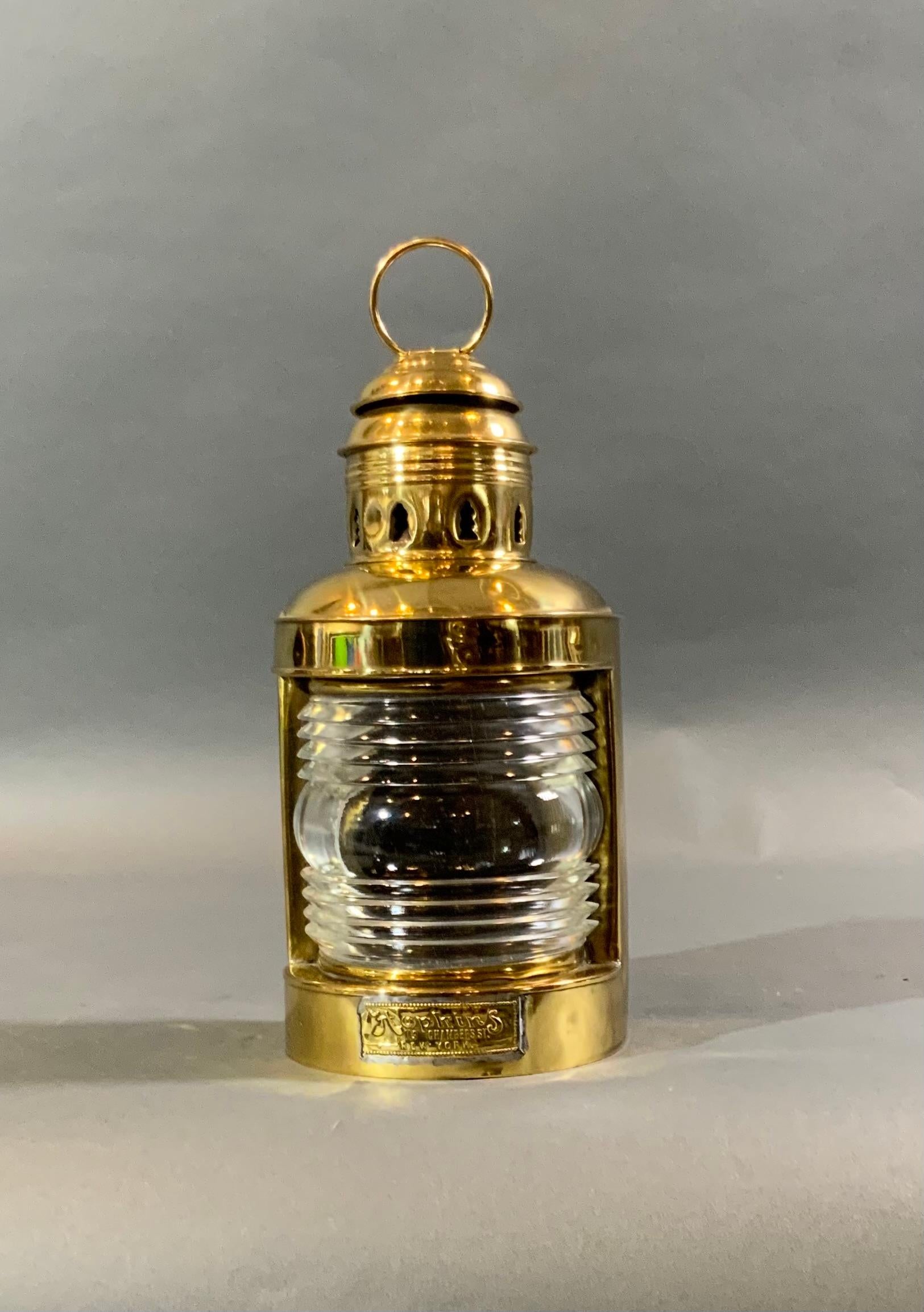 North American Brass Bow Lantern “Hopkins” Lantern For Sale