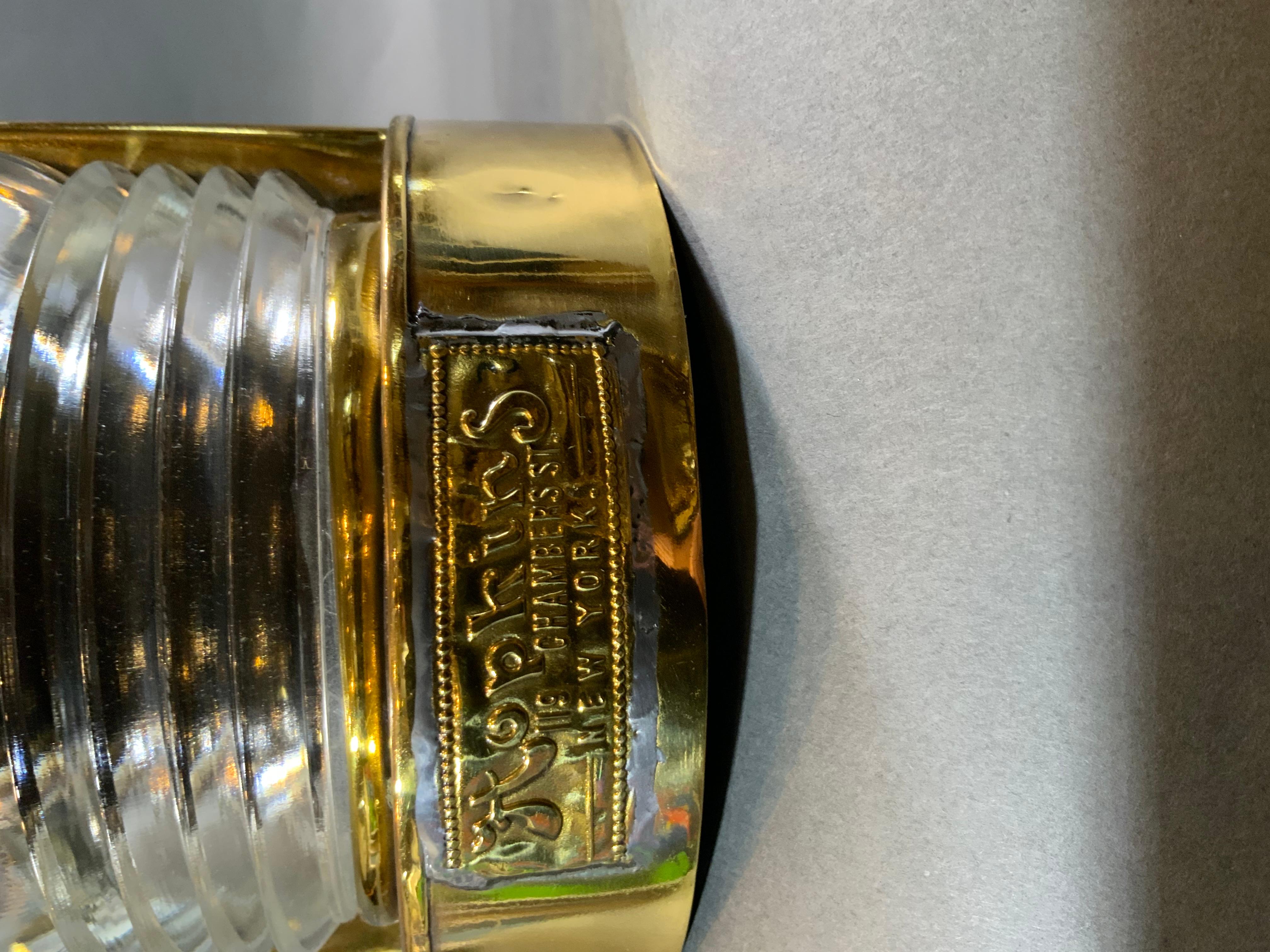 Polished Brass Bow Lantern “Hopkins” Lantern For Sale