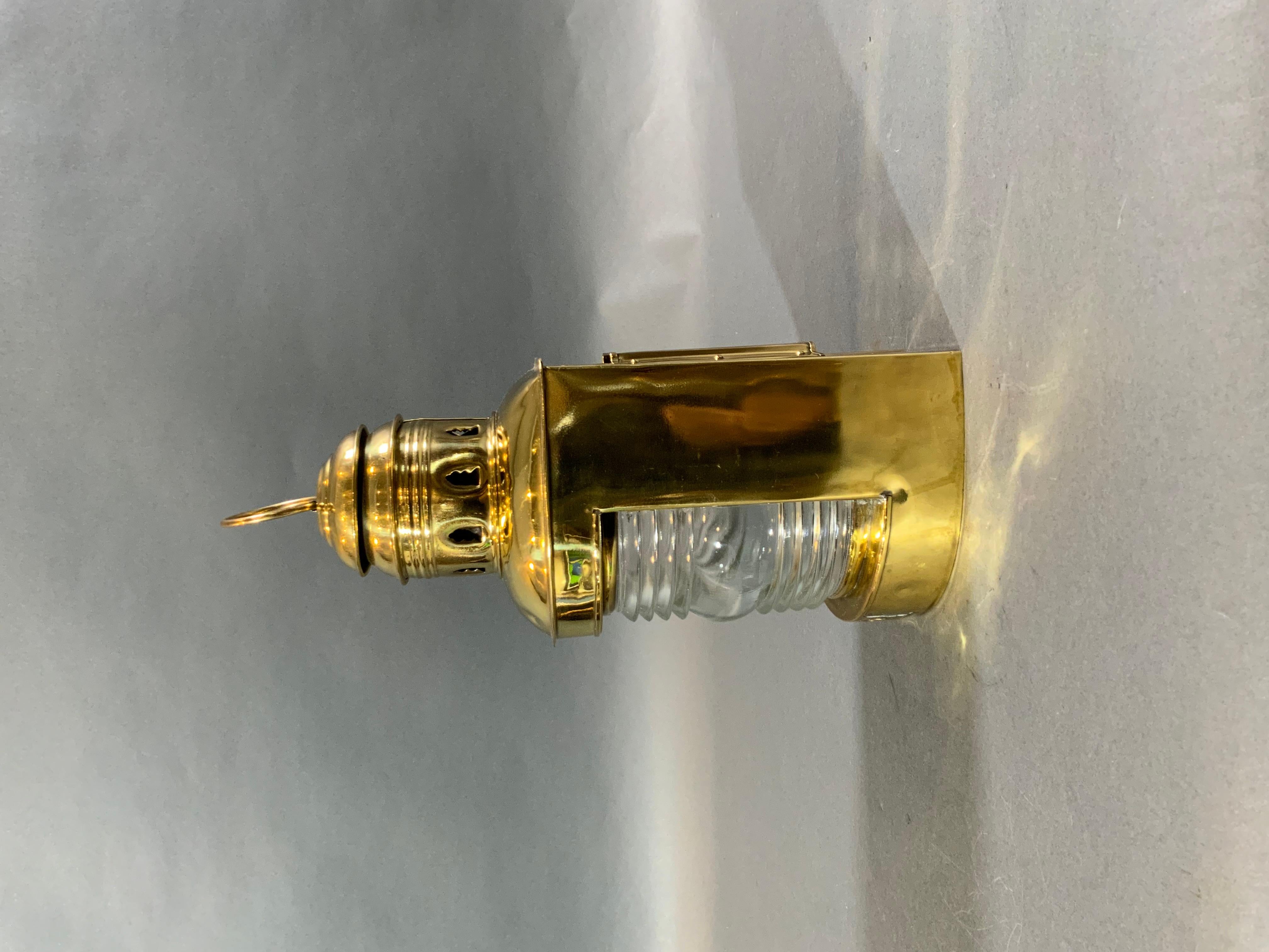 Late 19th Century Brass Bow Lantern “Hopkins” Lantern For Sale