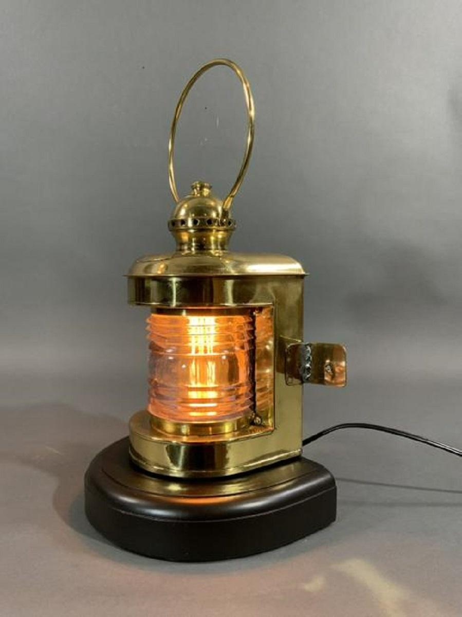 Mid-20th Century Brass Bow Light from a Boat For Sale