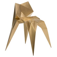 Brass Bow Tie Chair Unique Dining Chair by Zhoujie Zhang