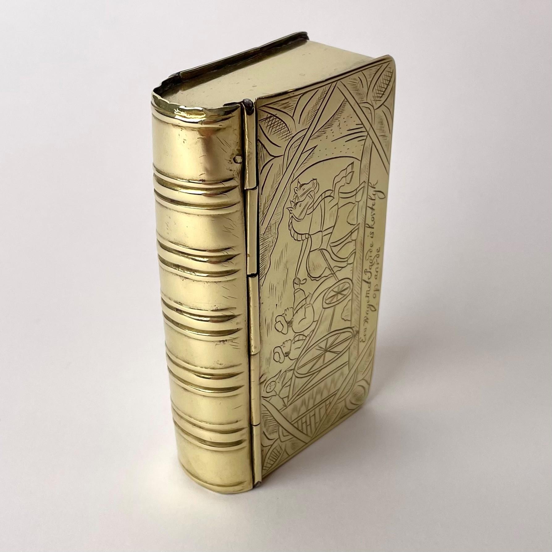 Dutch Brass Box in the Shape of a Book, Netherlands, Early 18th Century