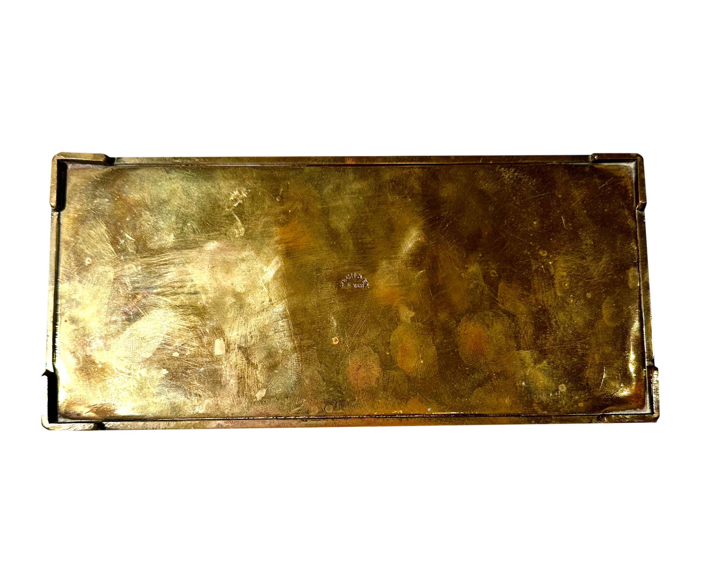 Brass Box With A Greek Key Design For Sale 1