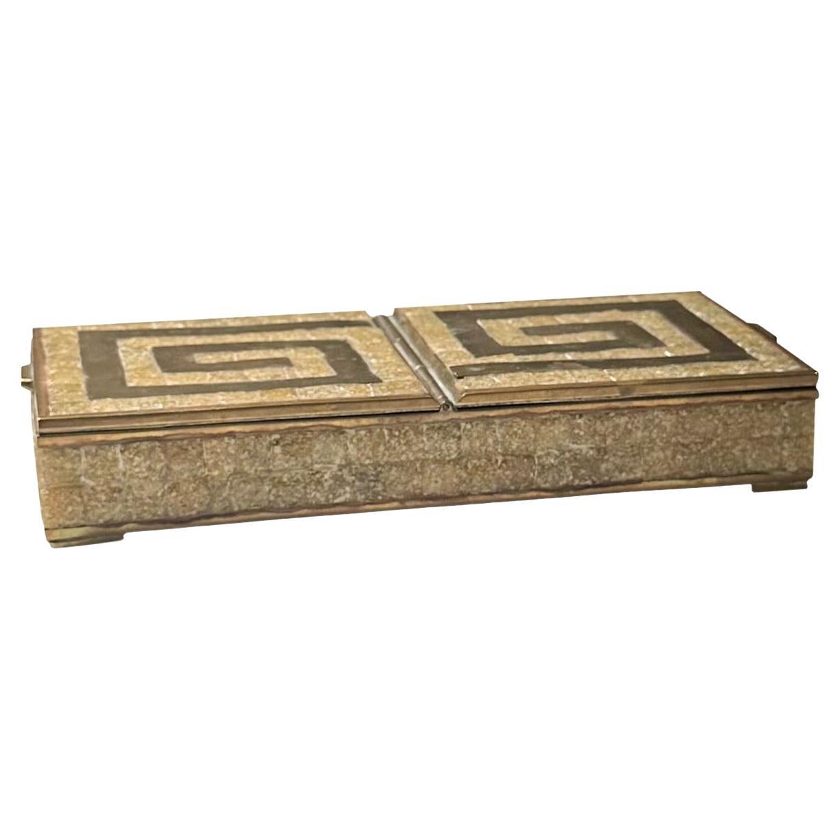 Brass Box With A Greek Key Design